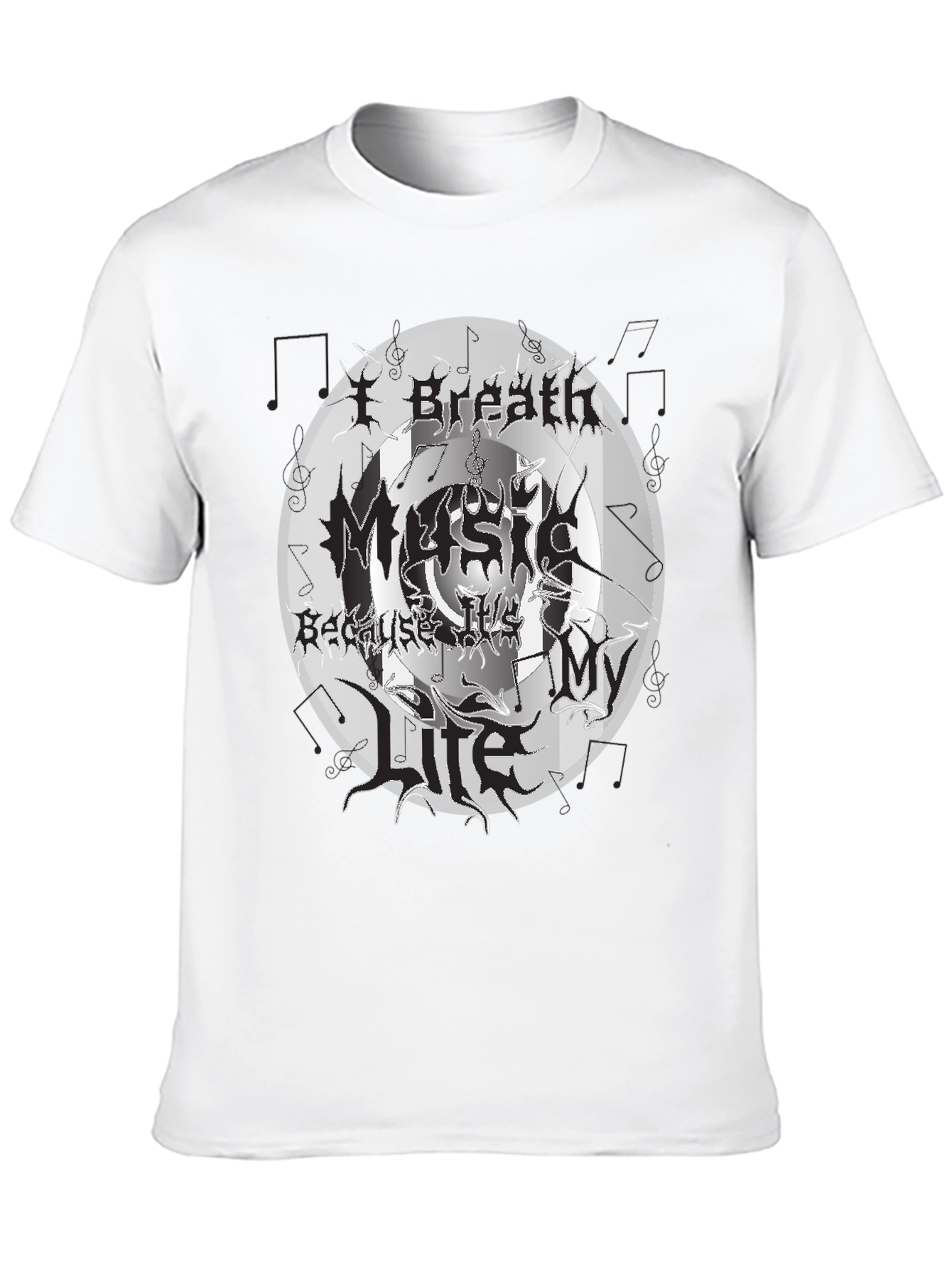 Black Black Music My Life Graphic Tee view 10