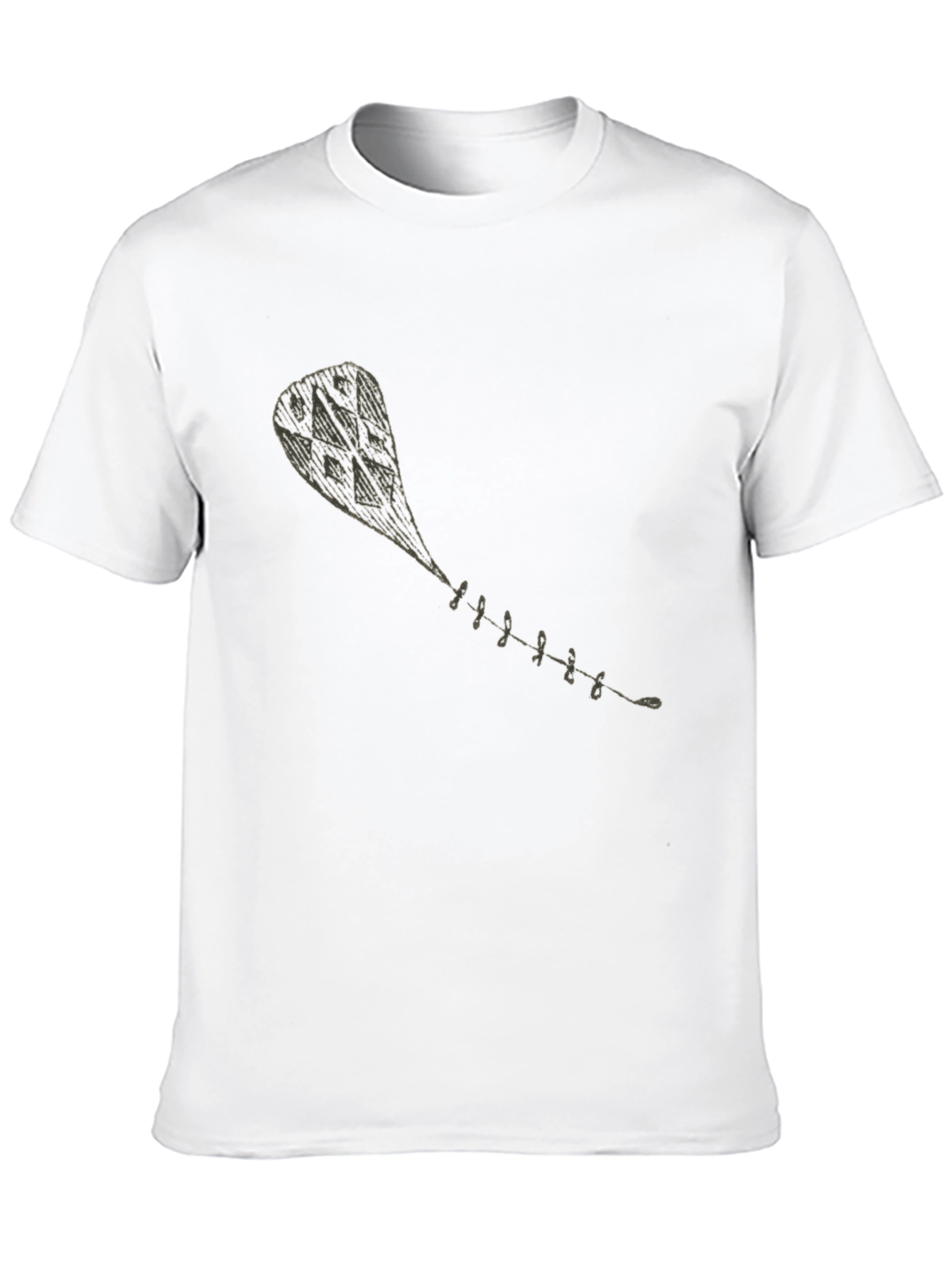Black T-Shirt with Kite Graphic - 10