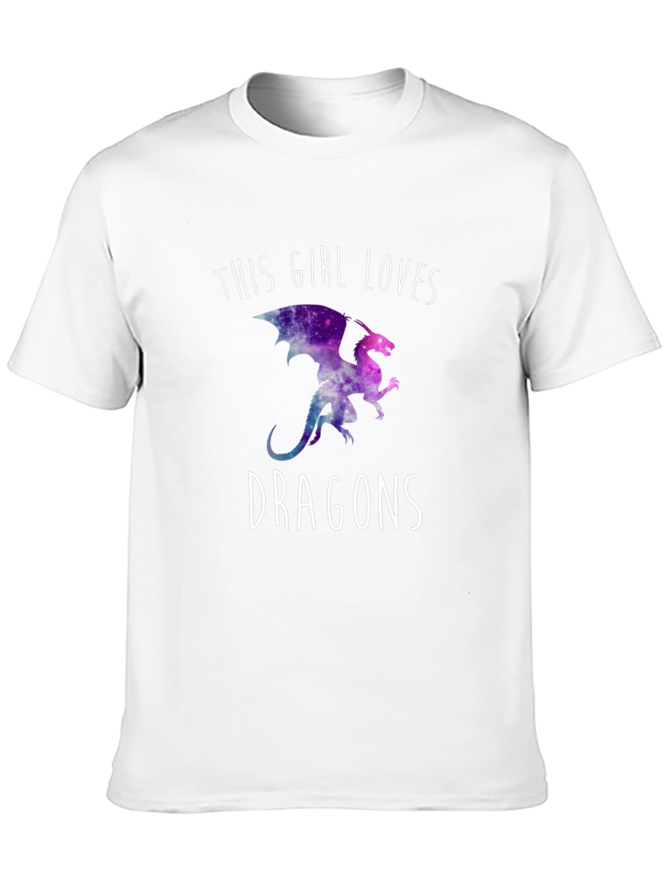 Black This Girl Loves Dragons T-Shirt - Galaxy Dragon Design view 10