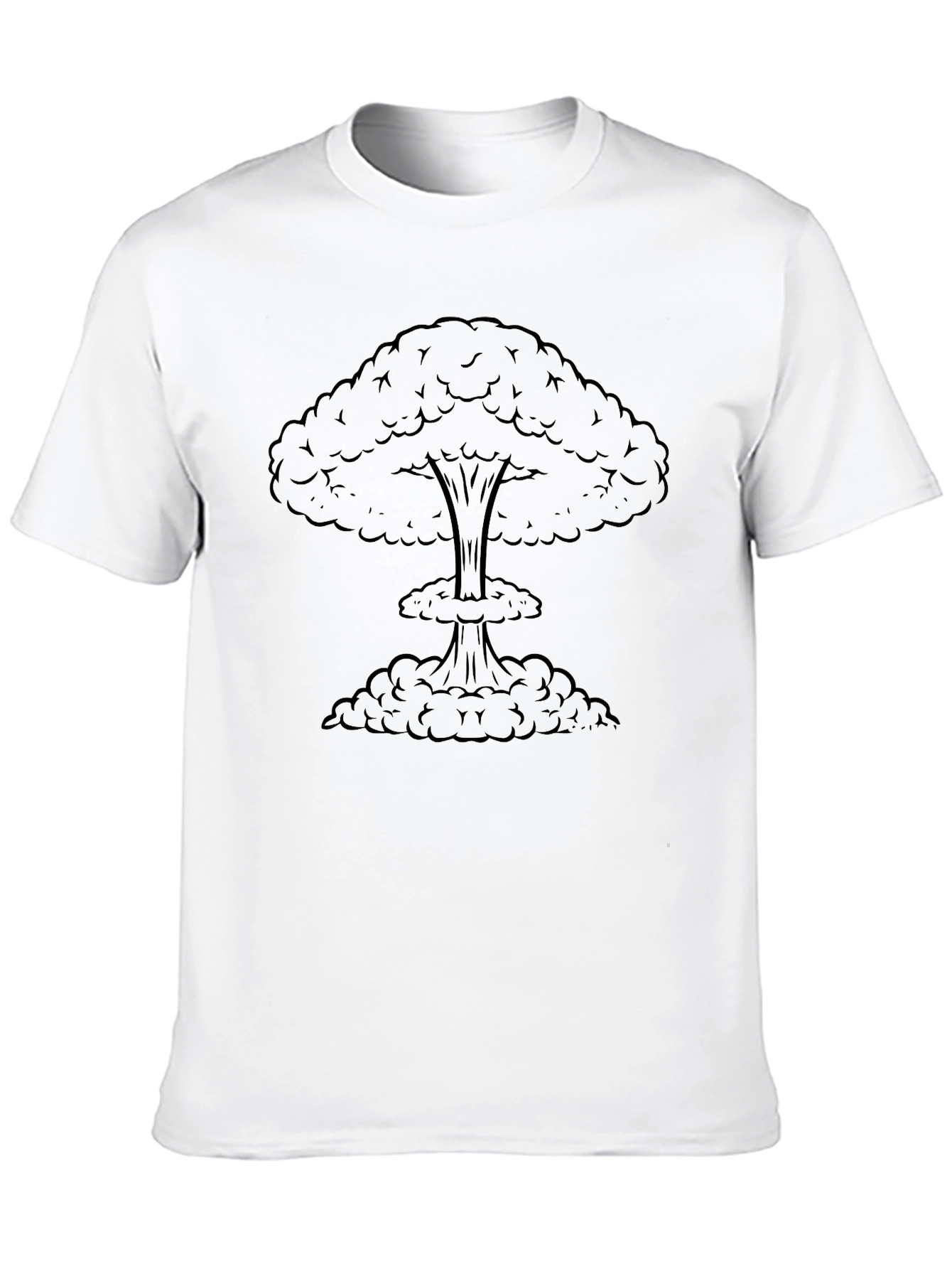 Black Atomic Cloud Graphic Tee - Black Cotton T-Shirt view 10