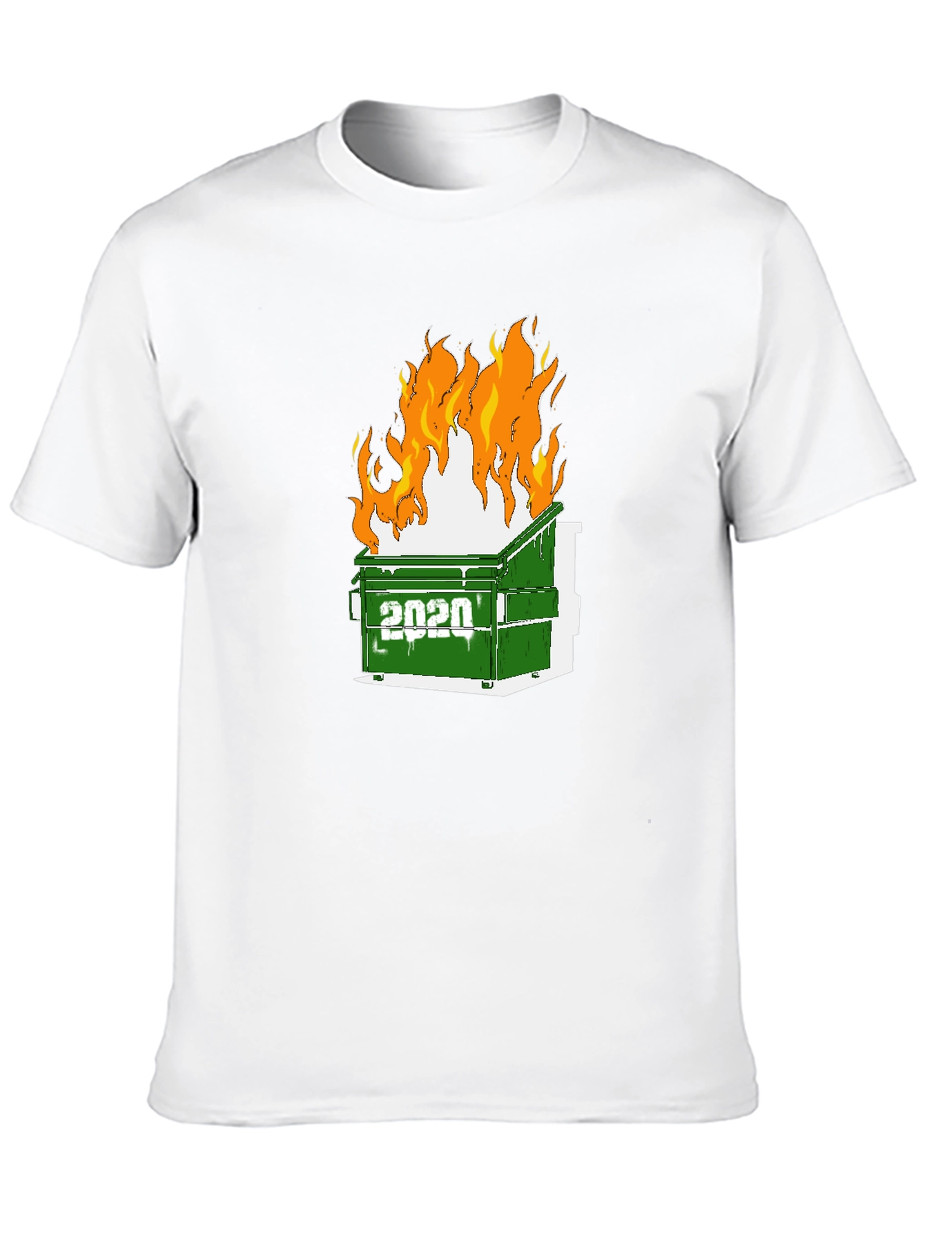 Black 2020 Dumpster Fire Graphic Tee - Unisex Black T-Shirt view 10