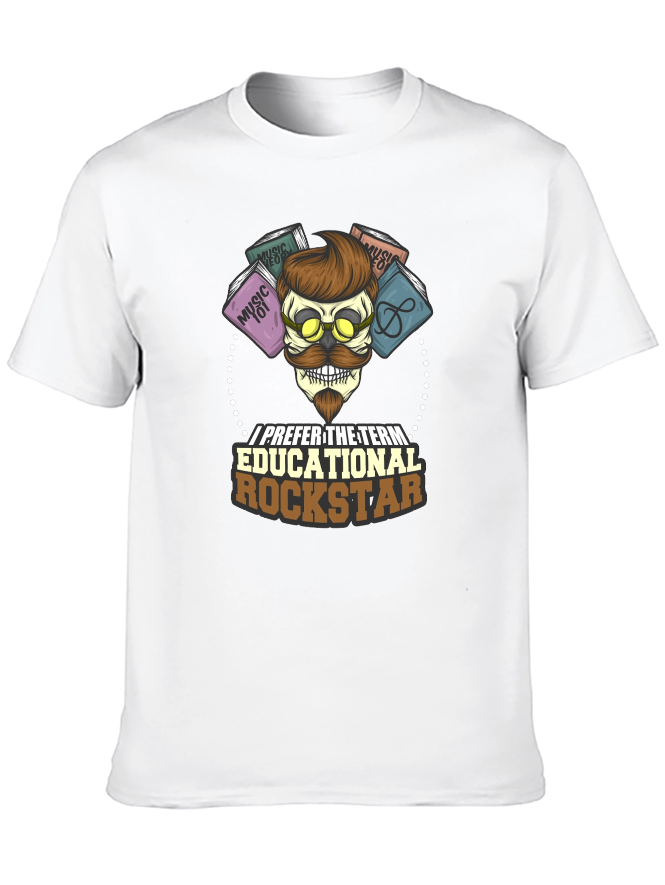 Black Educational Rockstar T-Shirt: Music Lover's Tee view 10