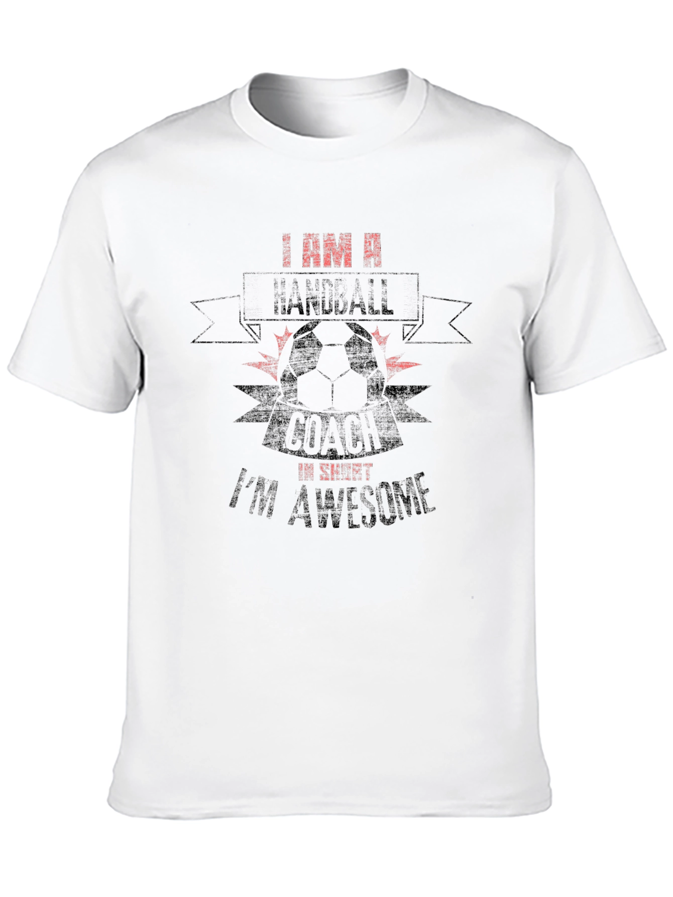 Black Handball Coach Awesome T-Shirt view 10