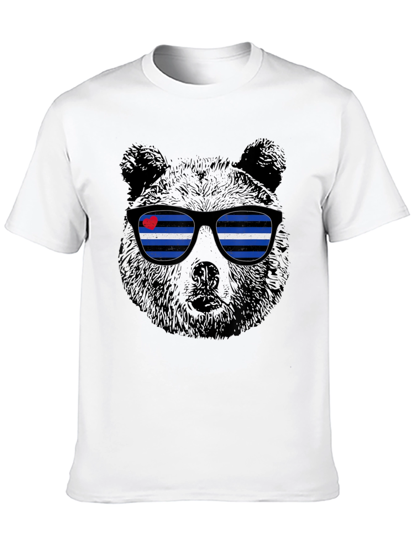 Black Bear Pride T-Shirt - Leather Flag Sunglasses view 10