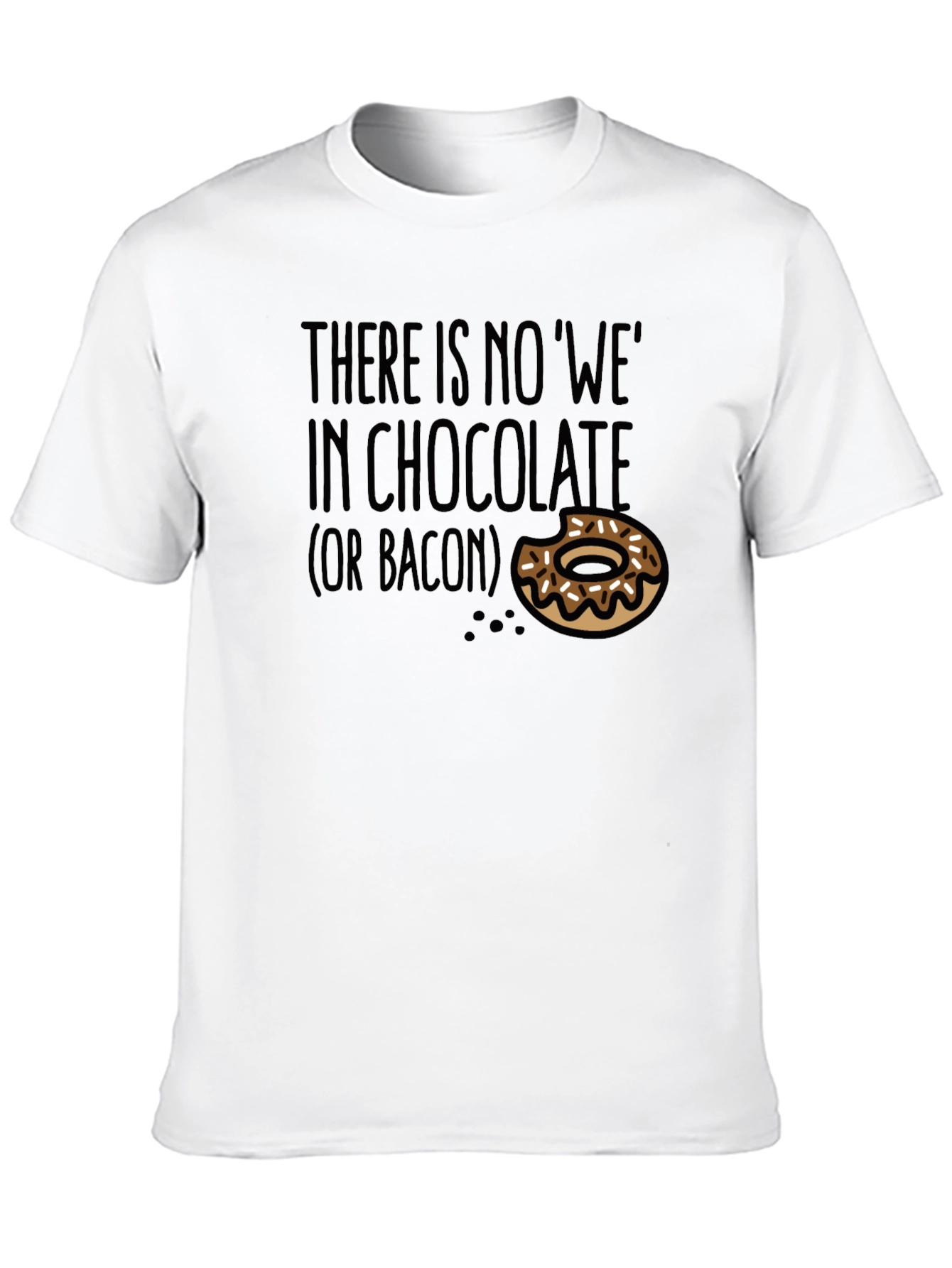 Black Funny Chocolate and Bacon T-Shirt view 10
