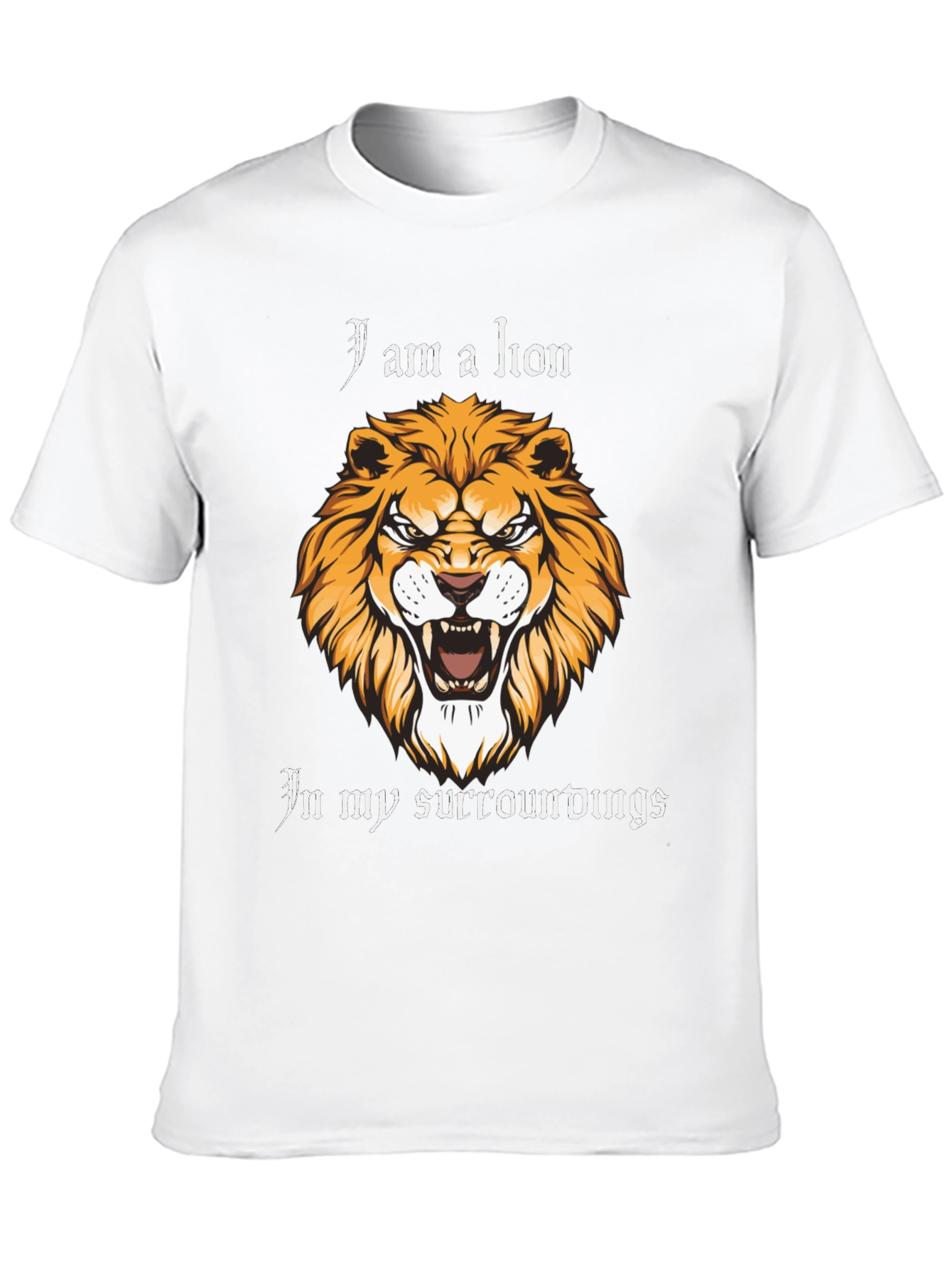 Black Lion Graphic Print Black T-Shirt view 10