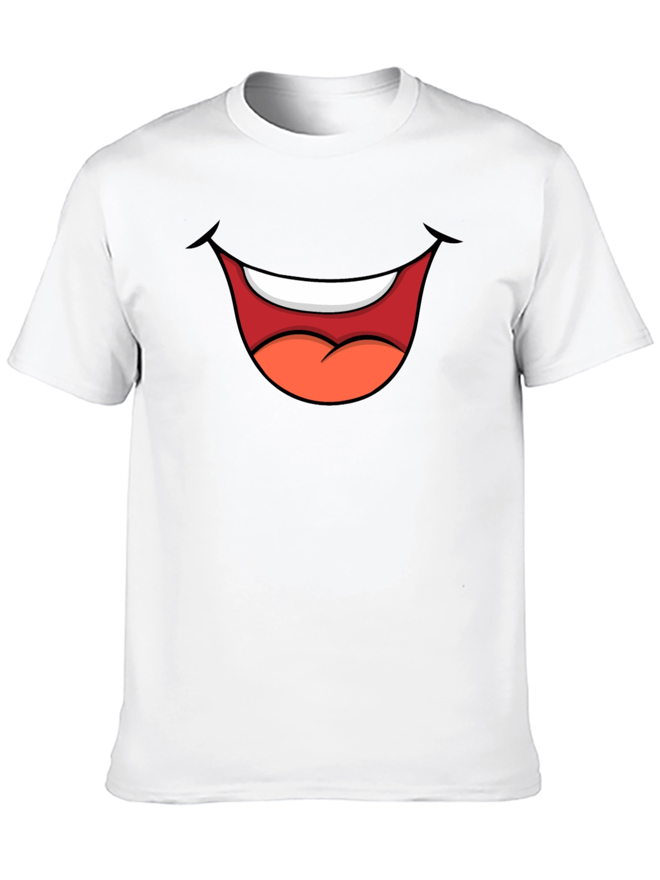 Black Cartoon Mouth Graphic Tee - Black T-Shirt view 10
