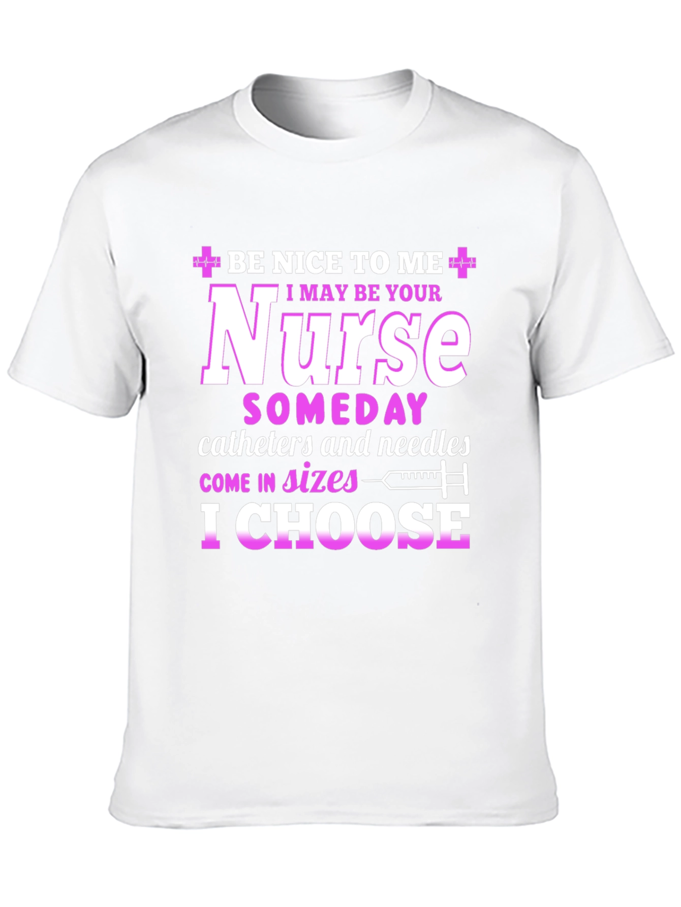 Black Funny Nurse T-Shirt - Be Nice to Me view 10