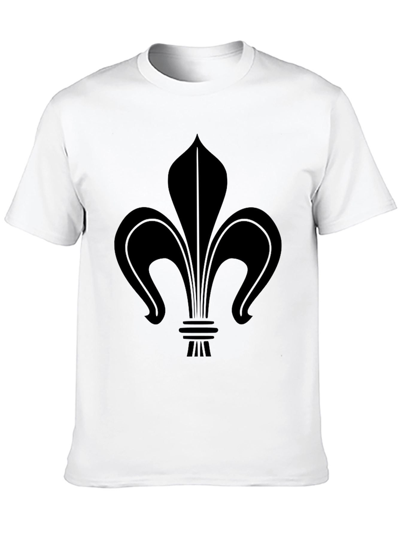 Black Fleur-de-lis Graphic Black T-Shirt view 10