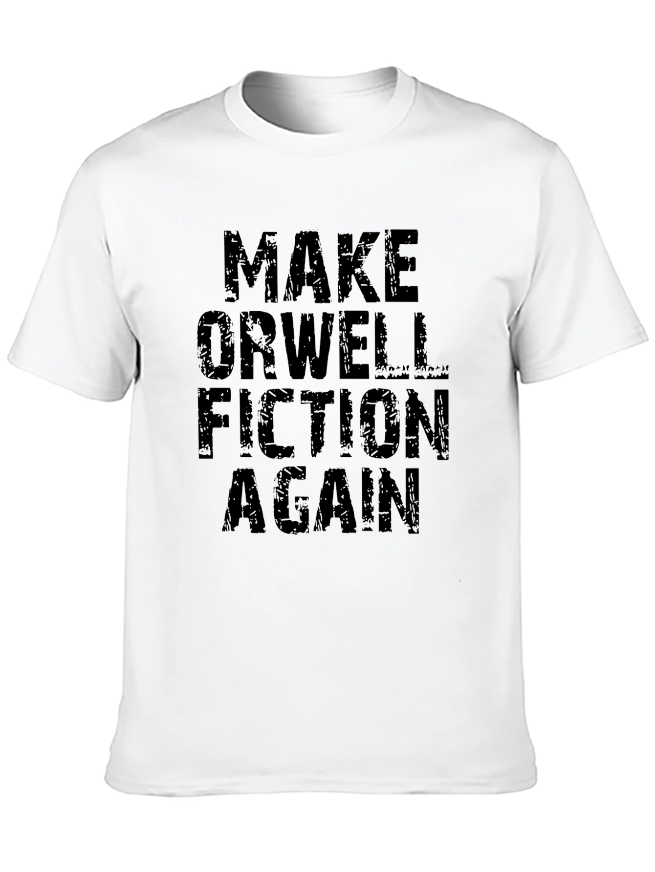 Black Make Orwell Fiction Again - Graphic Tee view 10