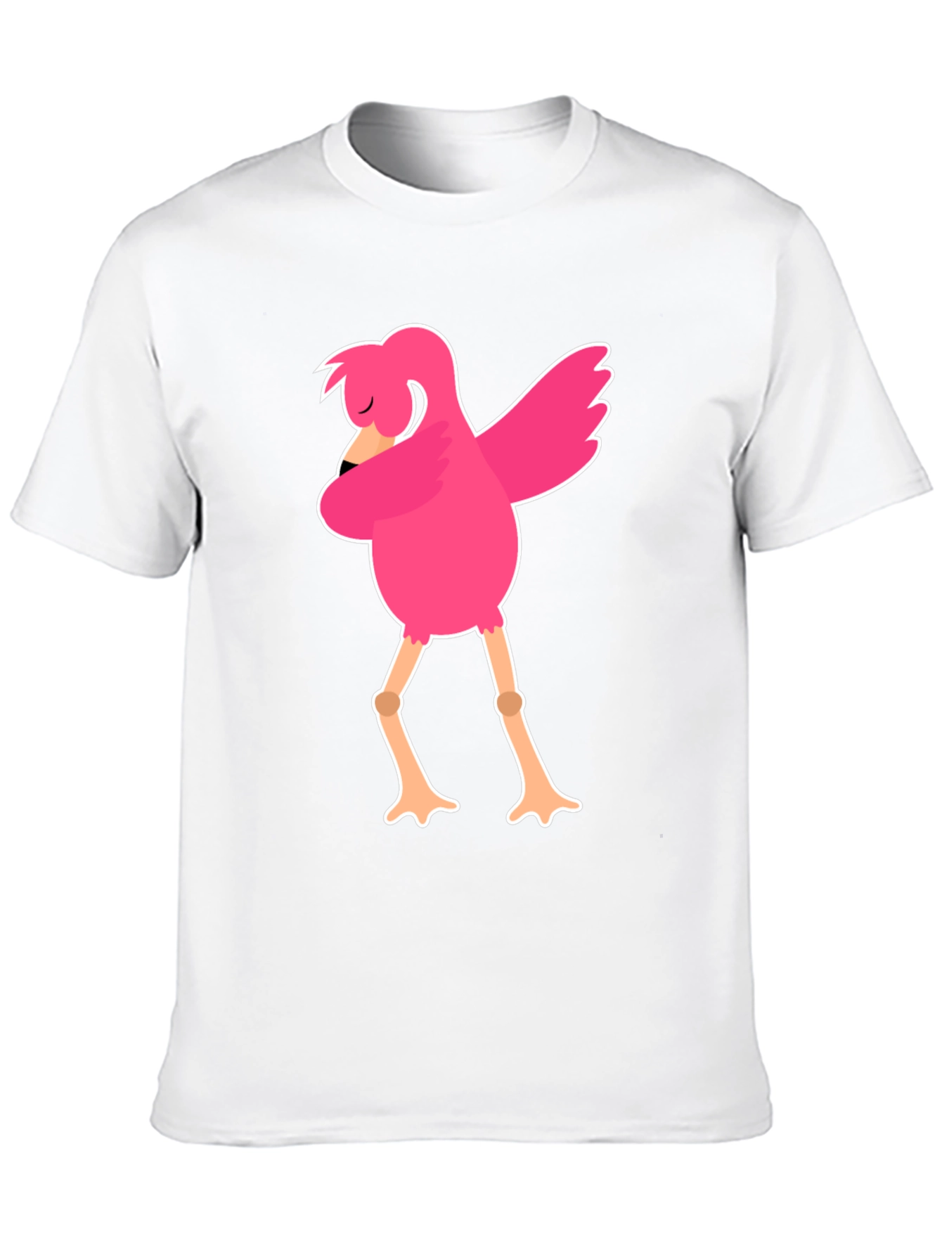 Black Funny Flamingo Dab Dance Black T-Shirt view 10
