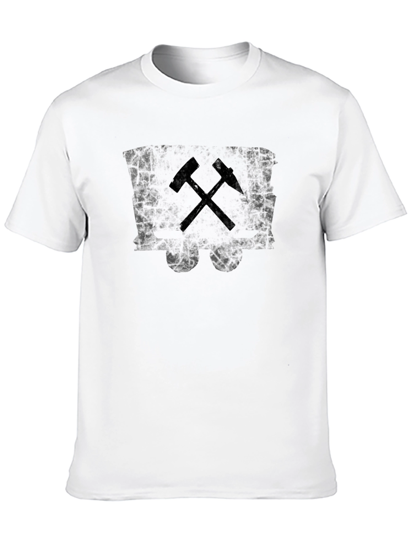 Black Distressed Mining Cart T-Shirt - Vintage Miner's Tee view 10