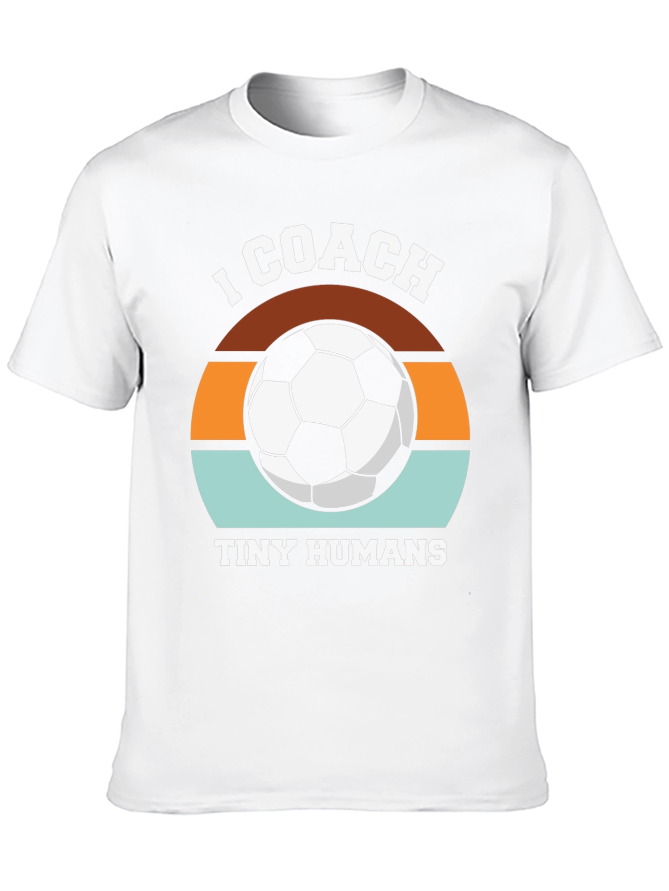 Black I Coach Tiny Humans Soccer T-Shirt - Great Gift view 10