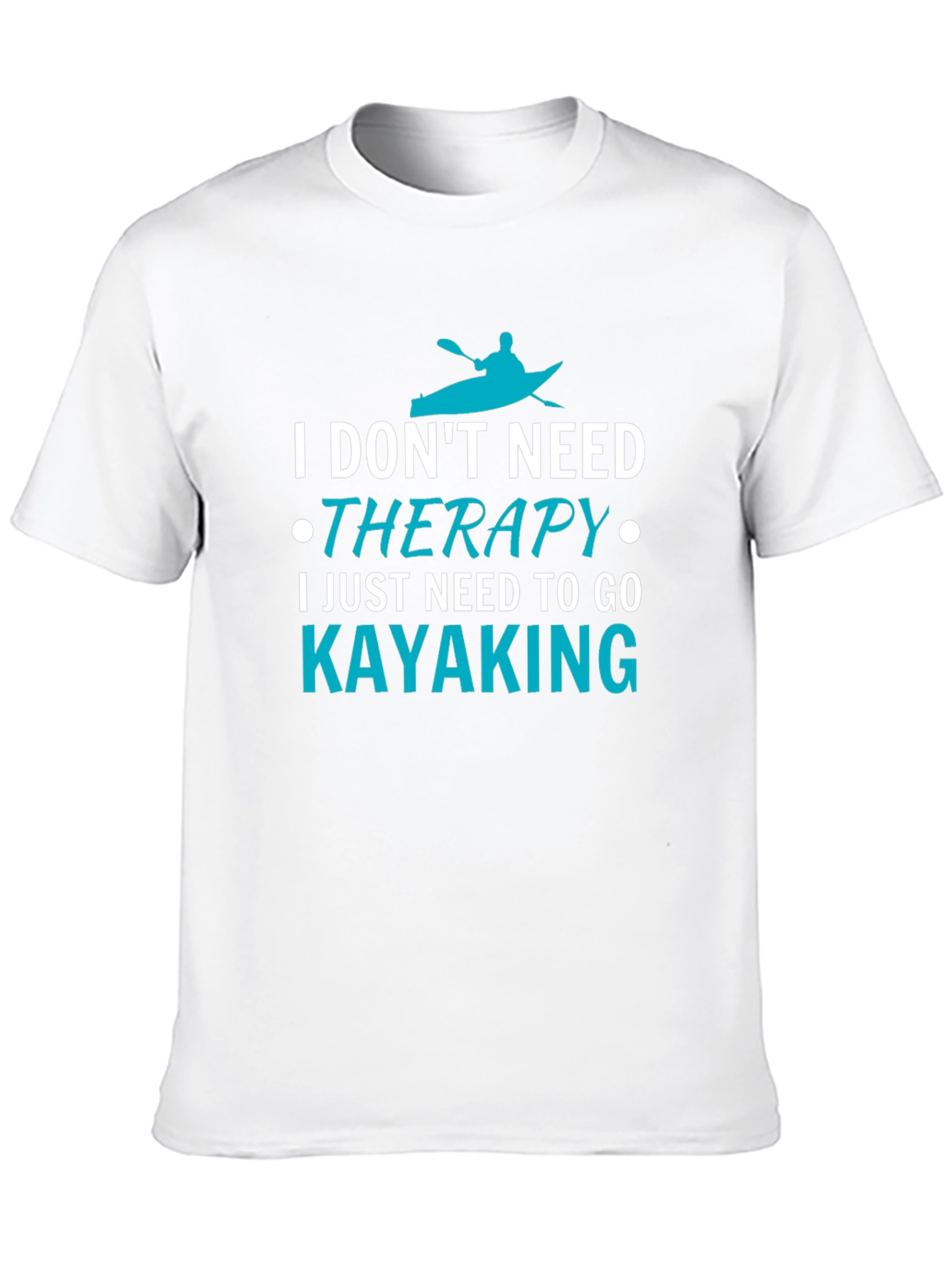 Black Kayaking Therapy T-Shirt - Paddling Adventure Tee view 10
