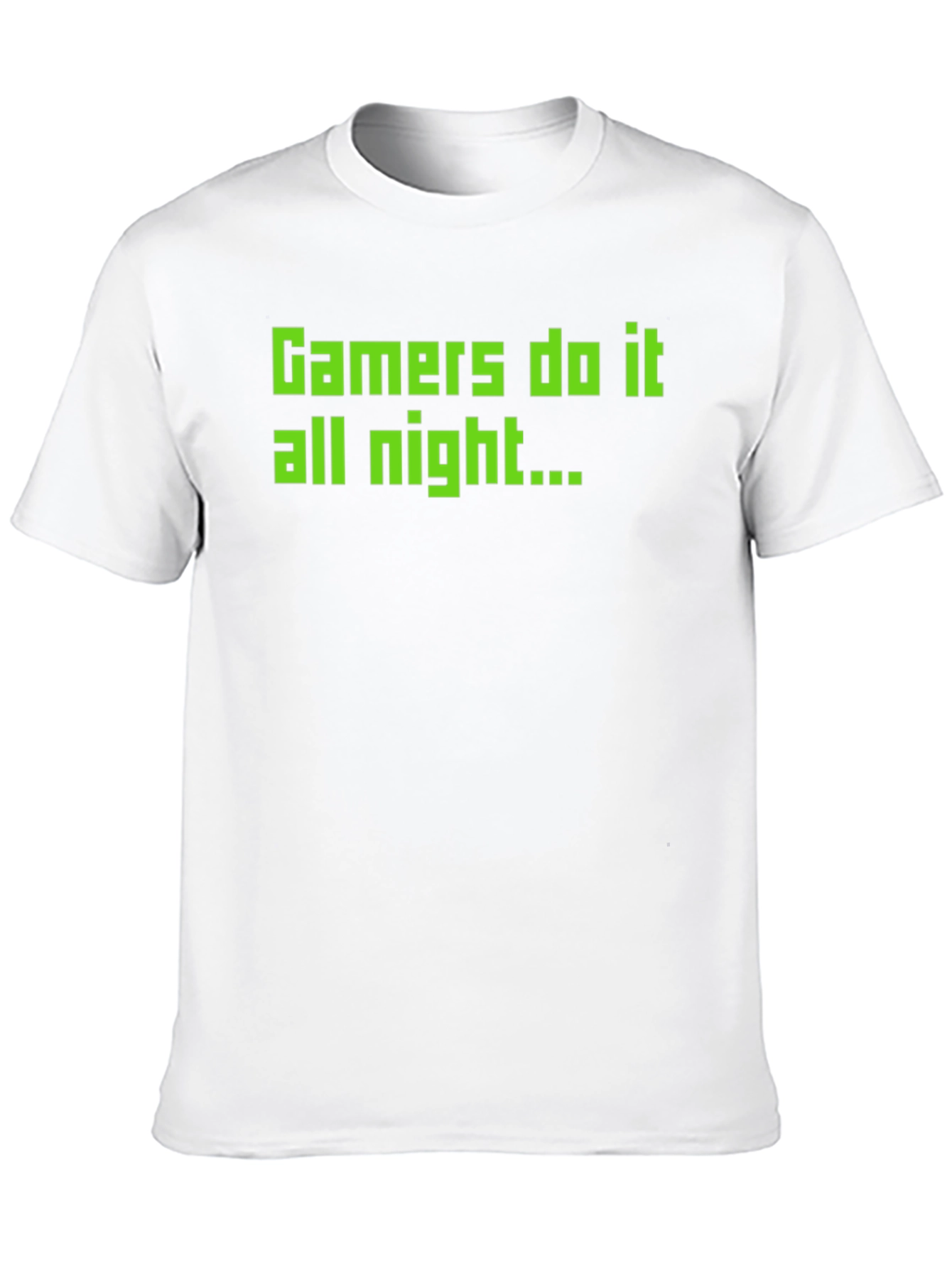 Black Gamer Do It All Night Black T-Shirt view 10