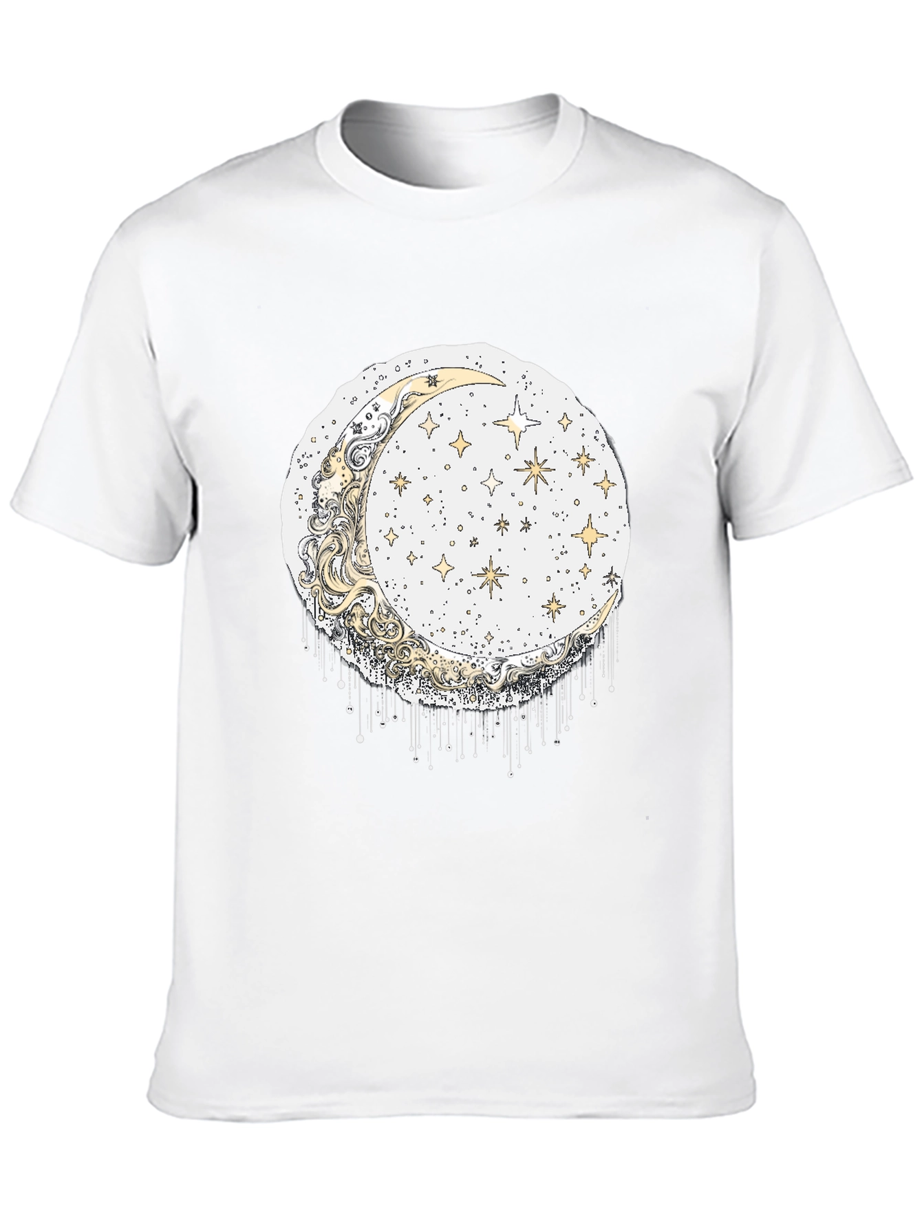 Black Celestial Moon & Stars Graphic Tee view 10