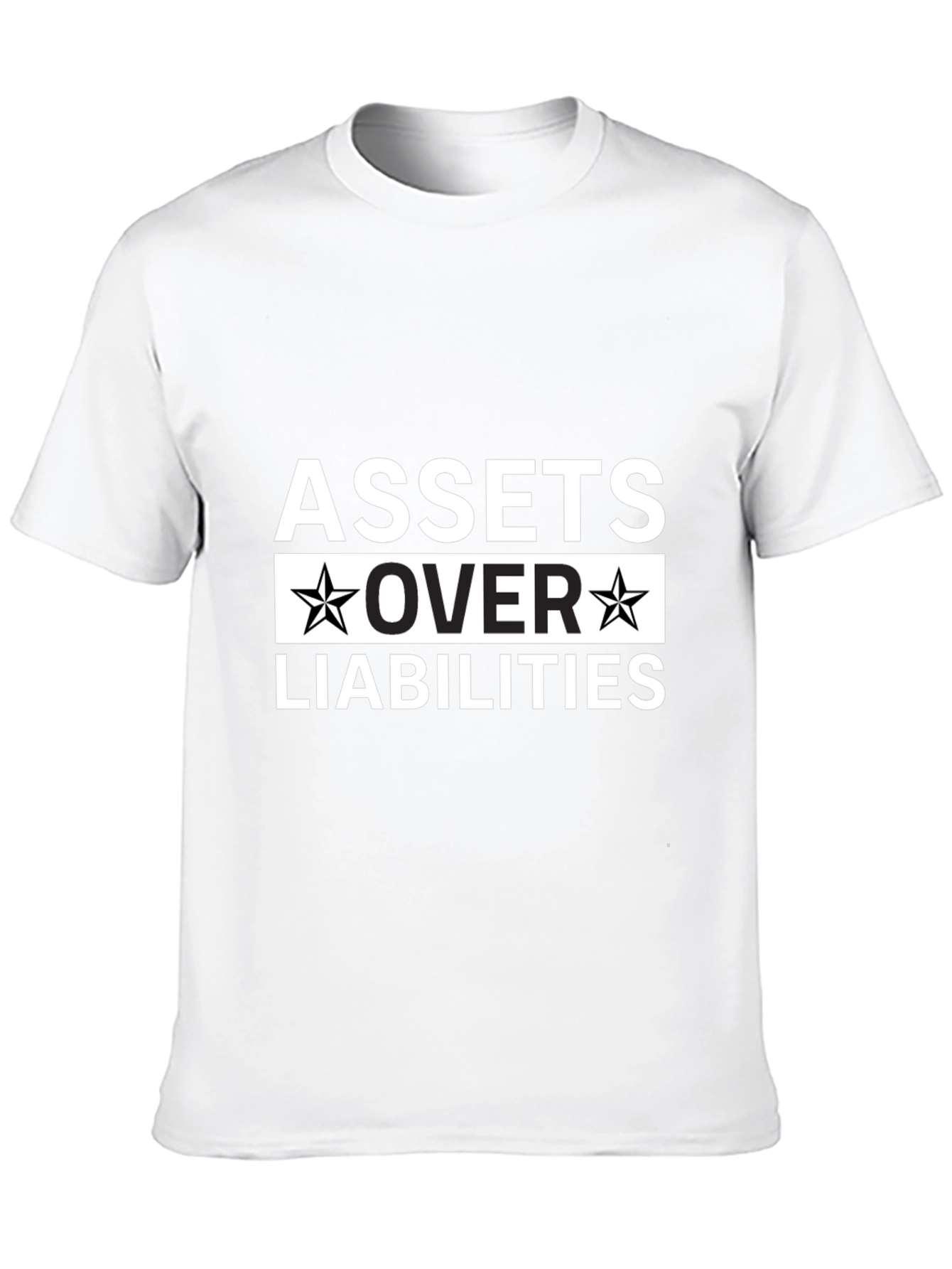Black Assets Over Liabilities Black Graphic T-Shirt view 10