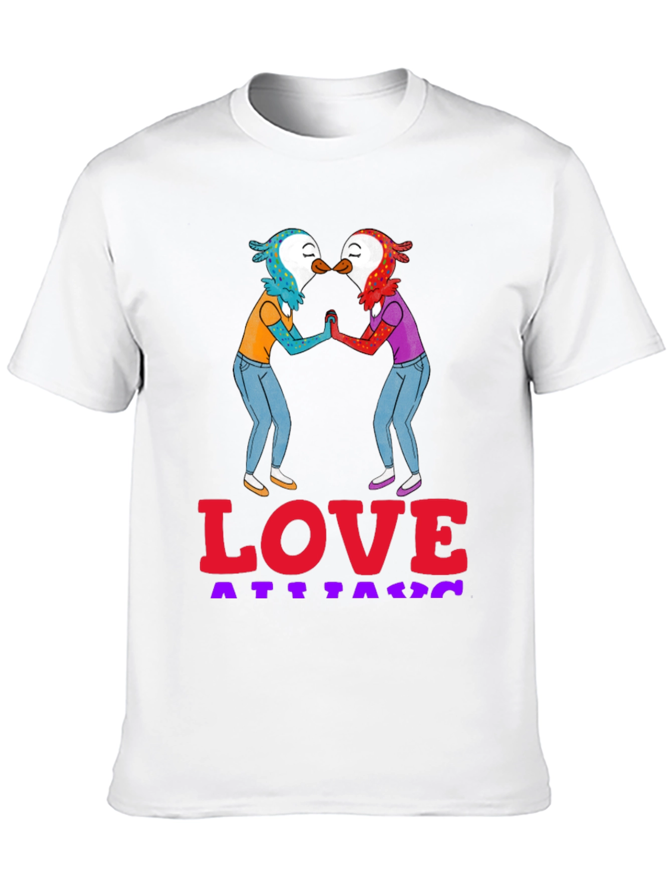 Black Love Attack Graphic Tee - Unisex Black T-Shirt view 10