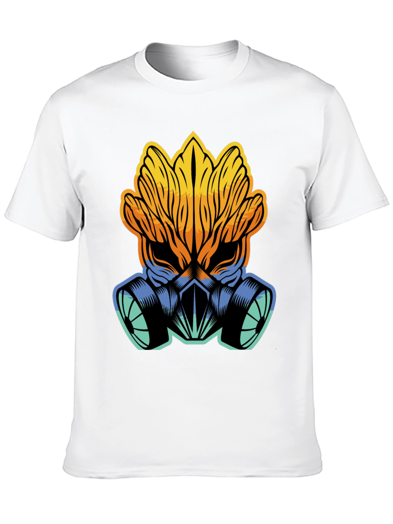 Black Graphic Tee - Unique Gas Mask Design view 10