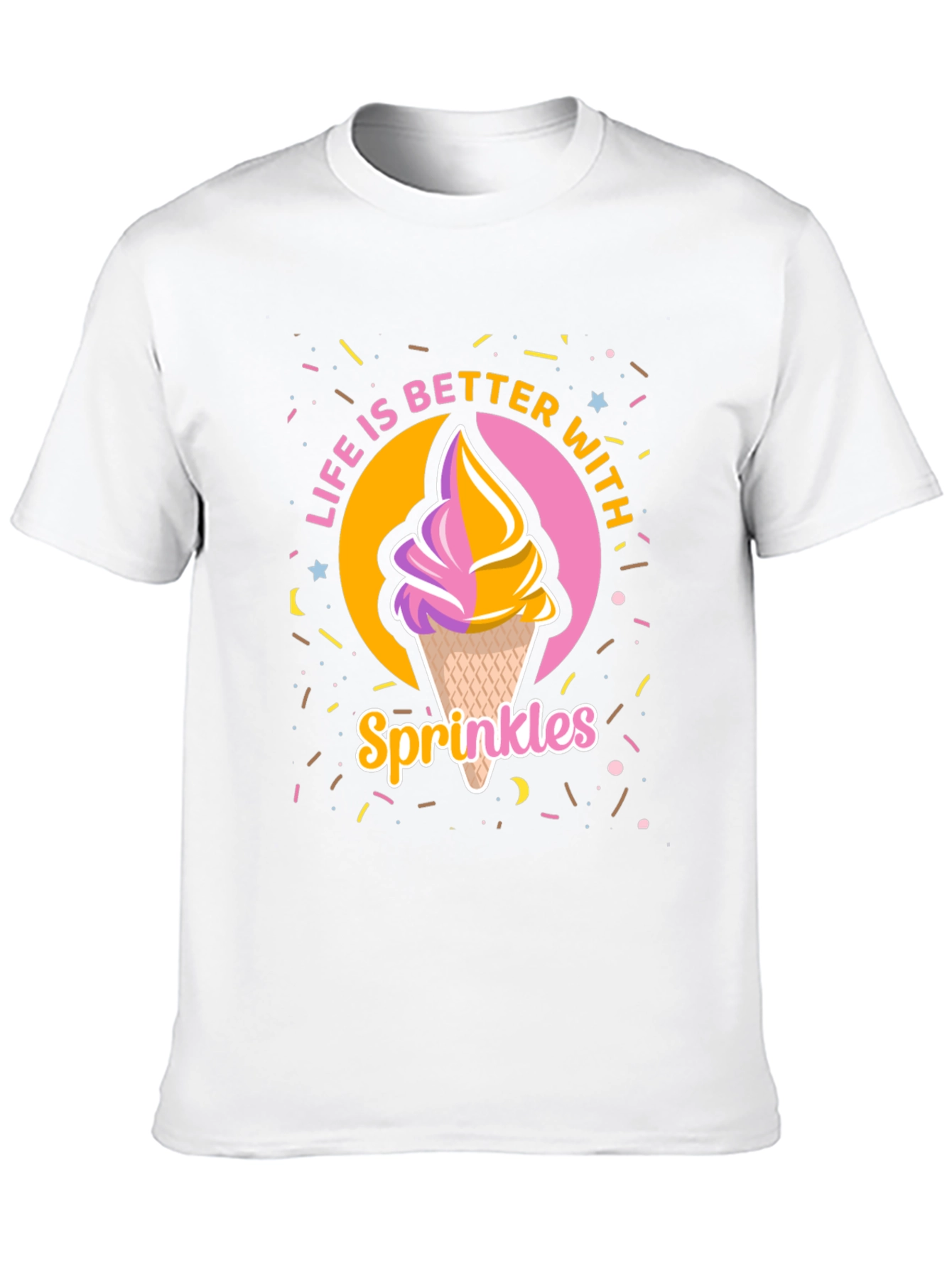 Black Life is Better with Sprinkles Black T-Shirt view 10