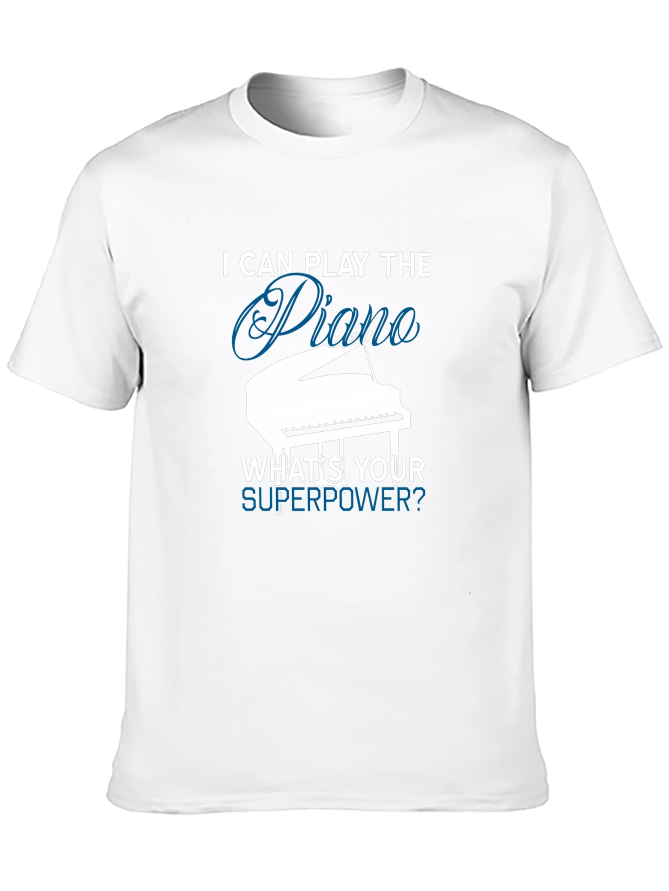 Black Piano Superpower T-Shirt - Musician Gift view 10