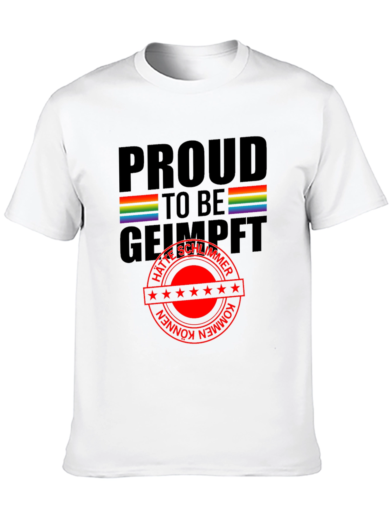Black Proud to be Geimpft T-Shirt view 10