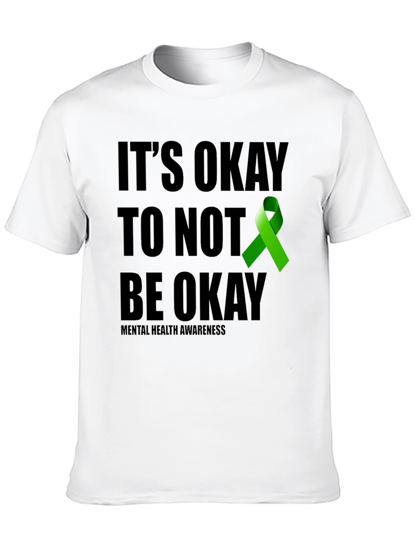 Black It's Okay To Not Be Okay Mental Health Awareness T-Shirt view 10