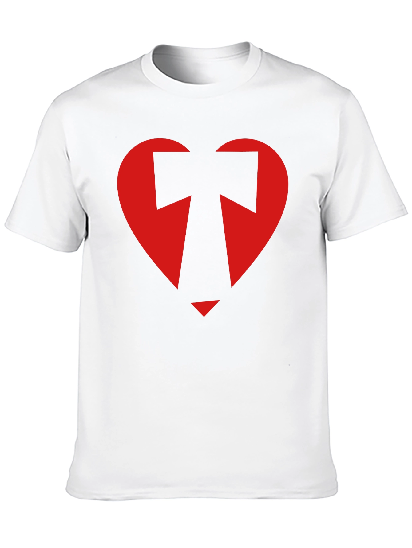 Black Geometric Heart Graphic Tee - Black view 10