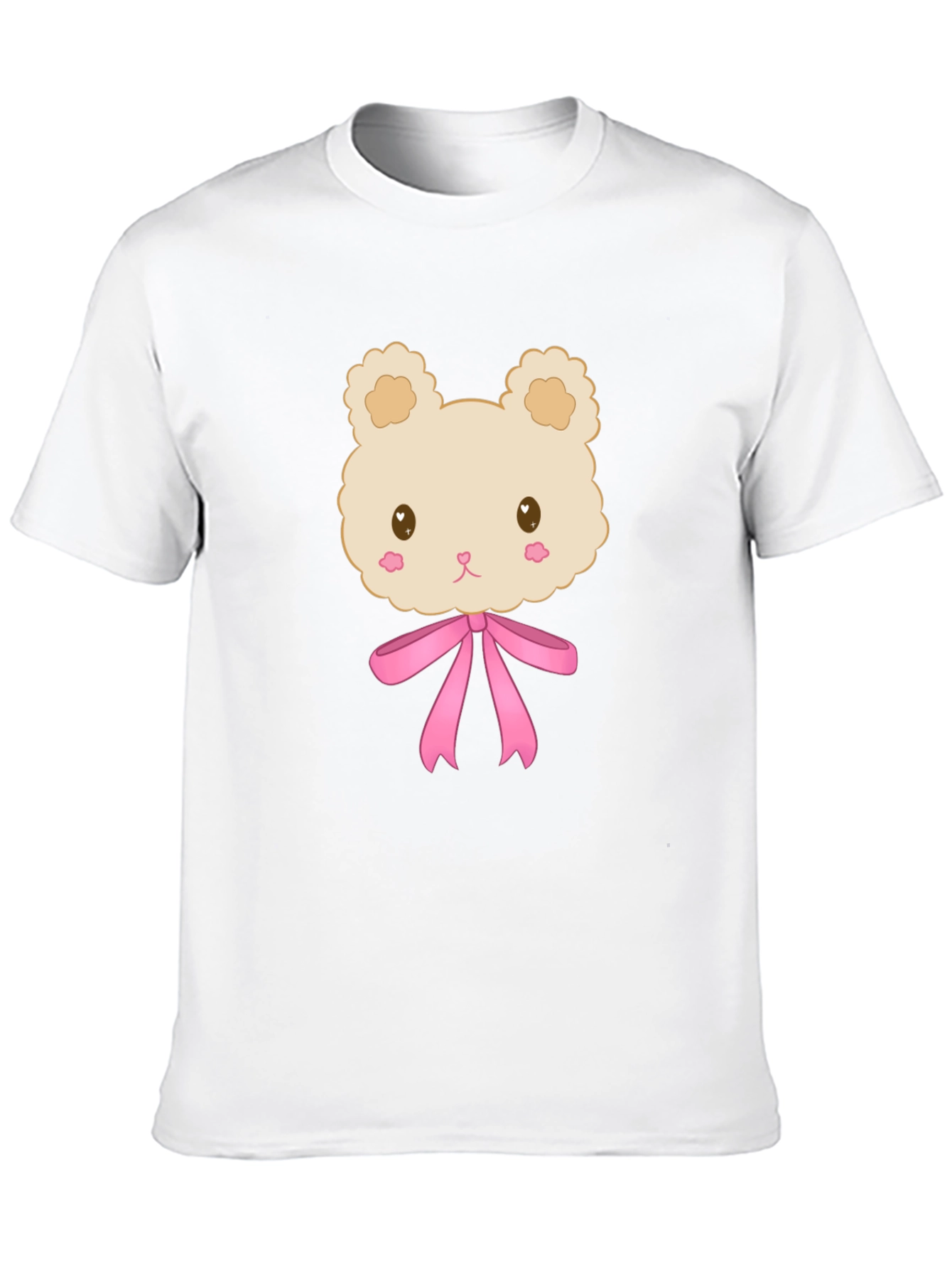 Black Cute Cartoon Teddy Bear T-Shirt - Black view 10