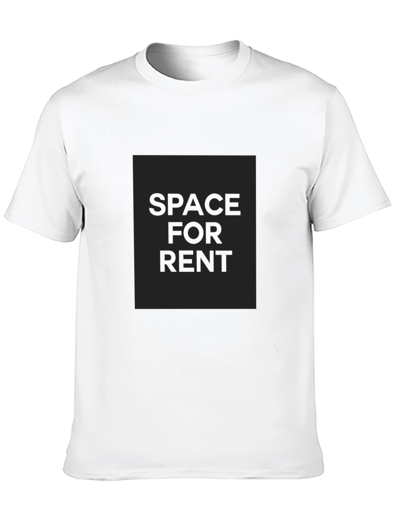Black Men's Black Crew Neck T-Shirt - Space for Rent view 10