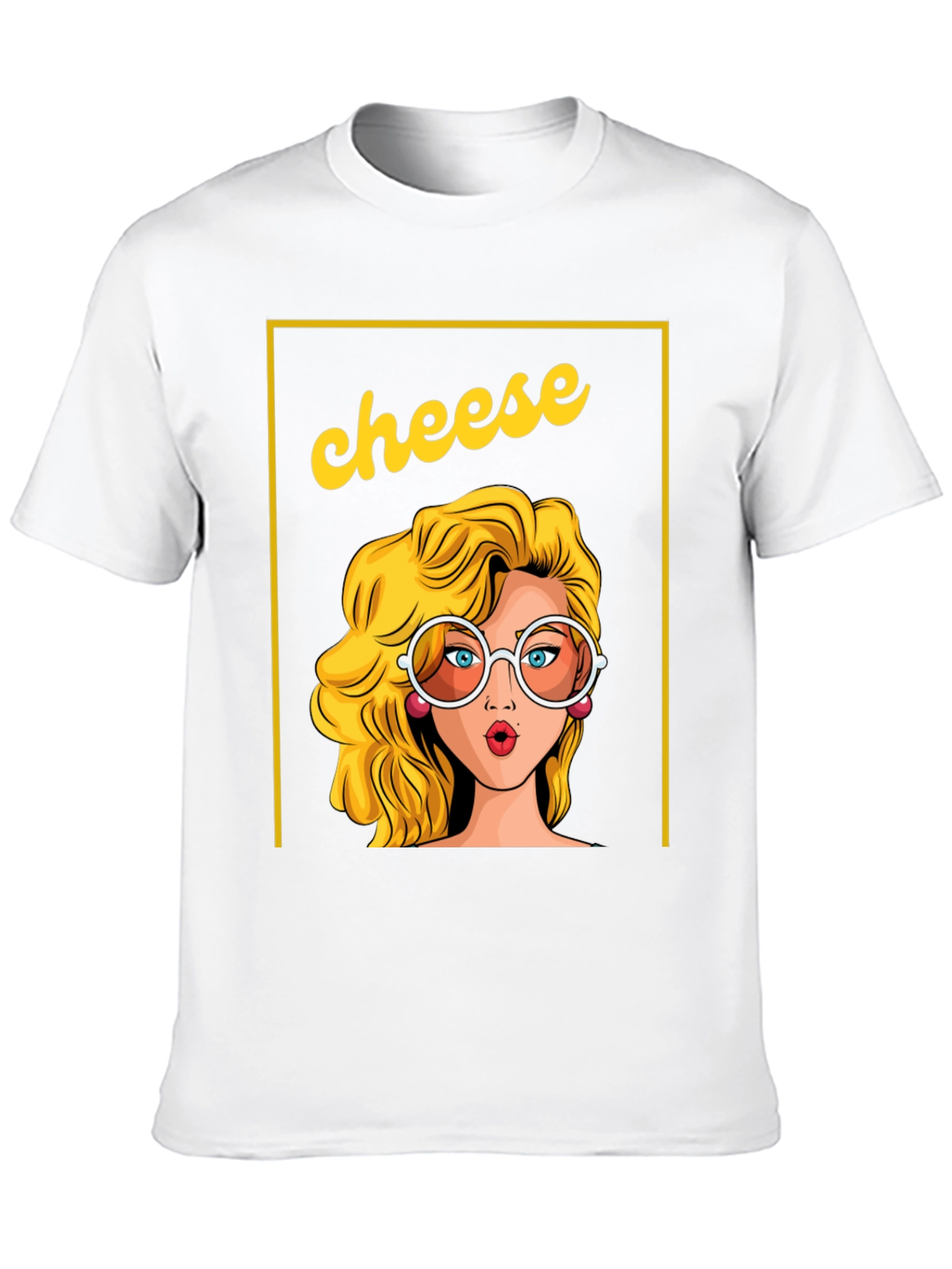 Black Retro 'Cheese' Graphic Tee - Unisex Black T-Shirt view 10