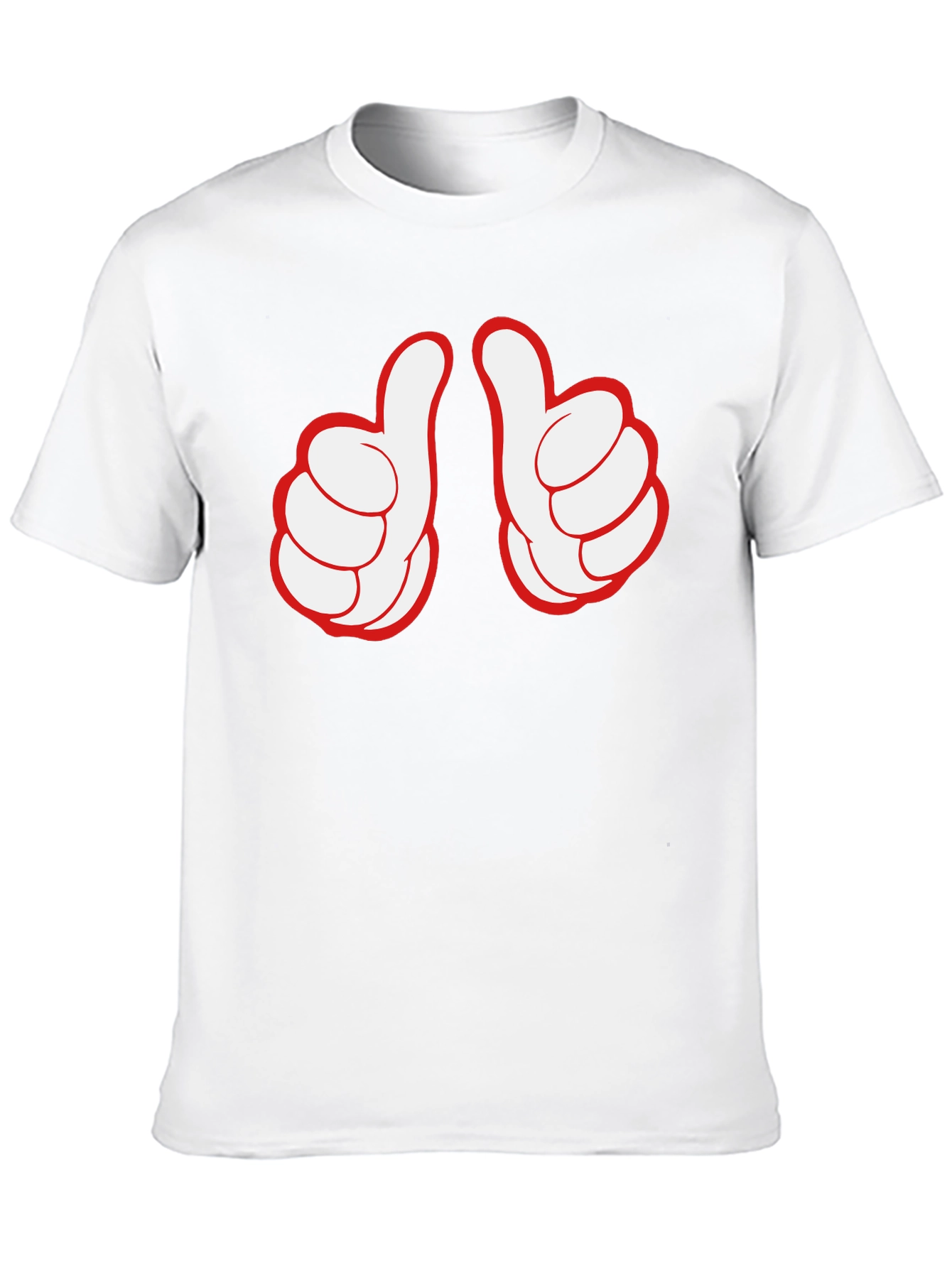 Black Thumbs Up Graphic Tee - Black Crew Neck view 10