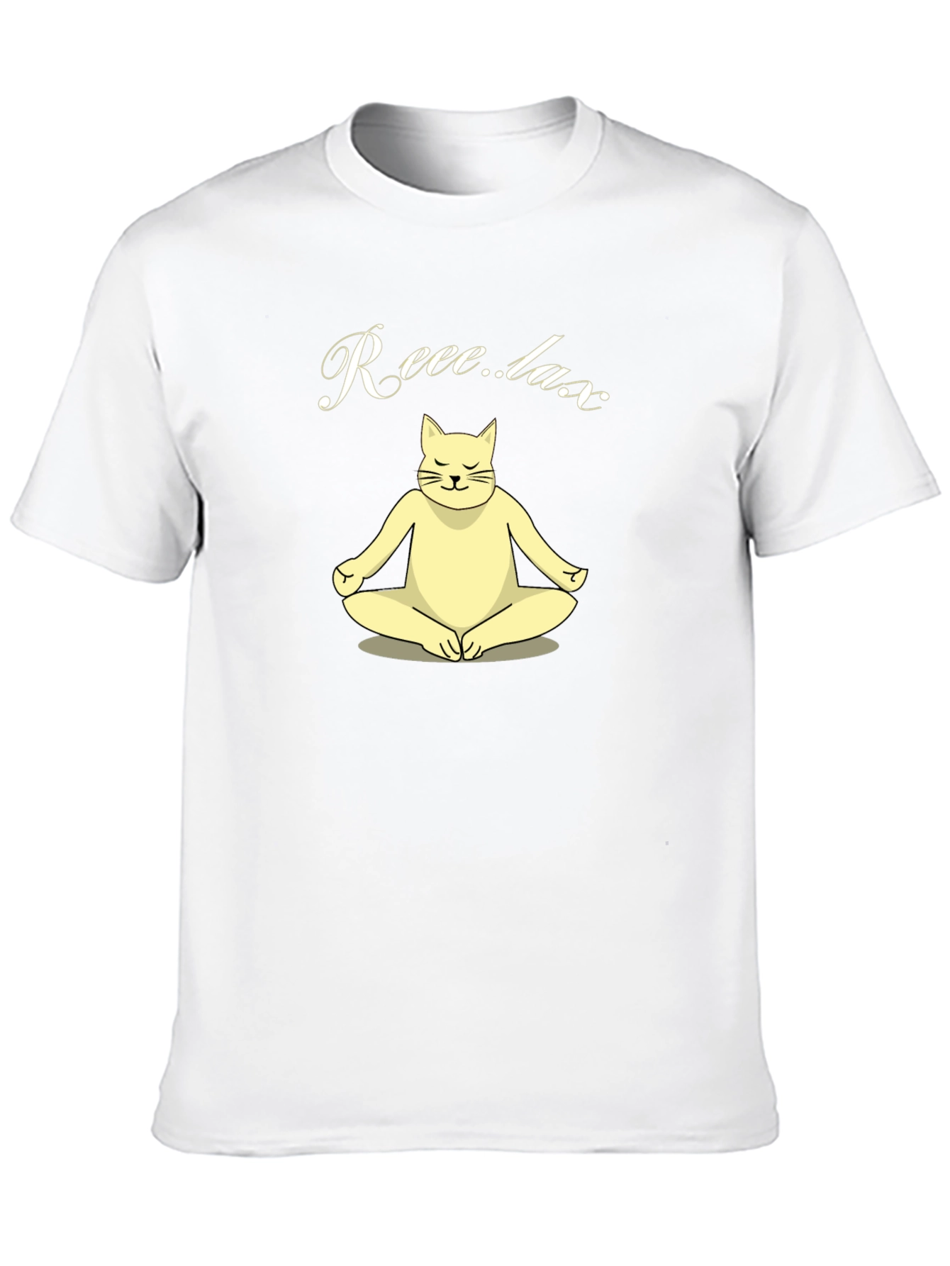 Black Relaxing Cat T-Shirt - Meditating Feline Tee view 10