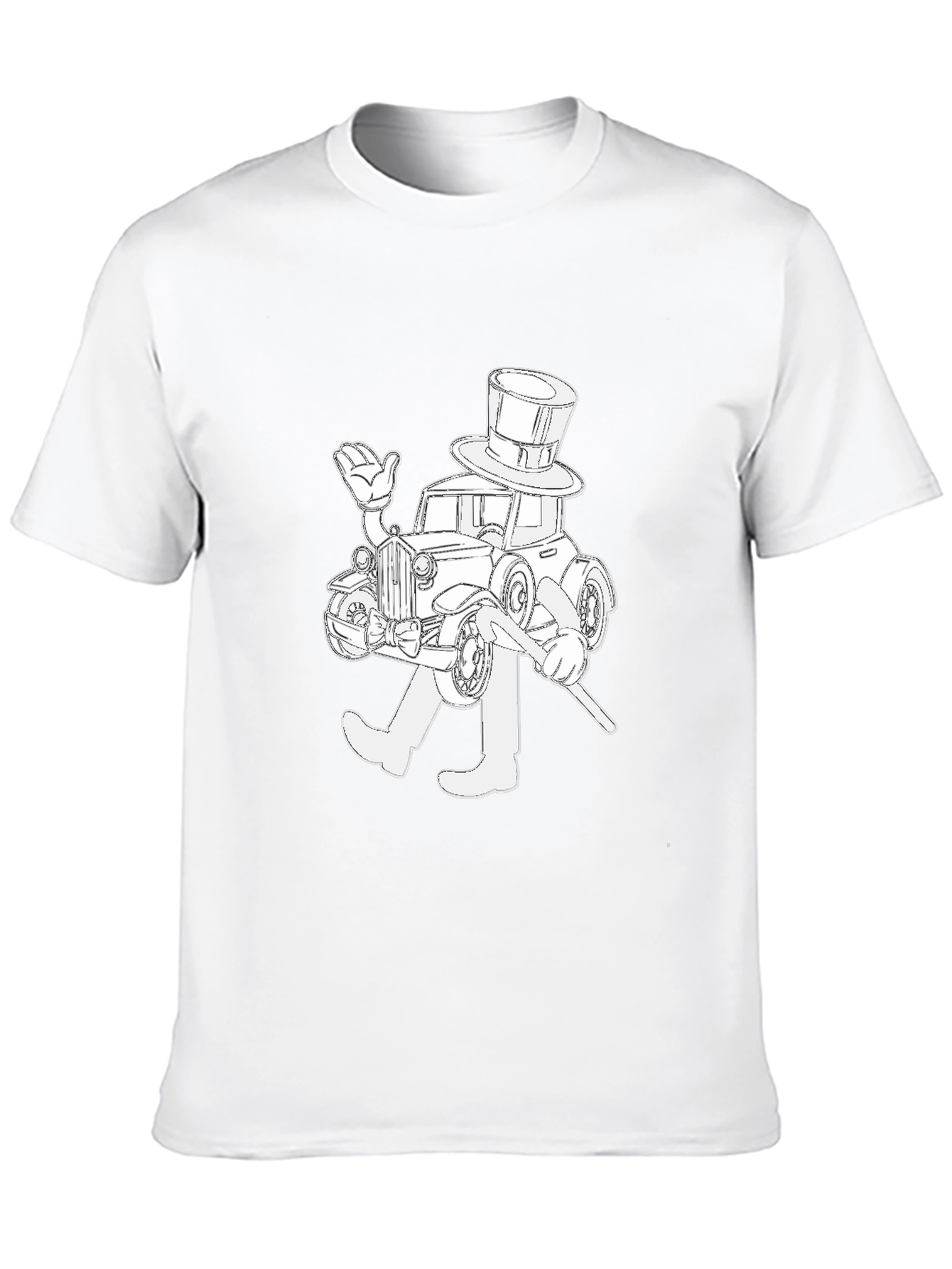 Black Monopoly Man Car Black T-Shirt view 10