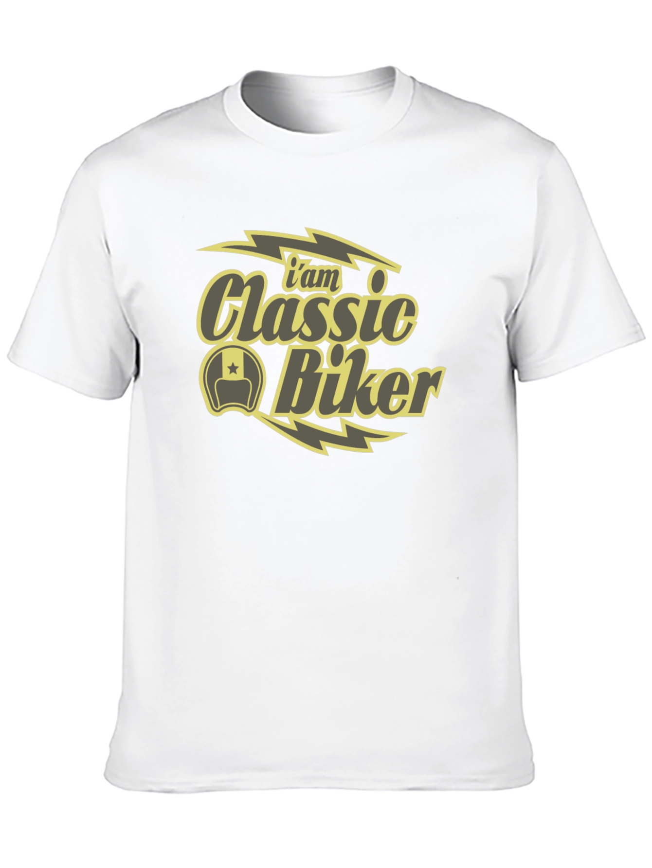 Black Classic Biker T-Shirt - Cool Motorcycle Design view 10