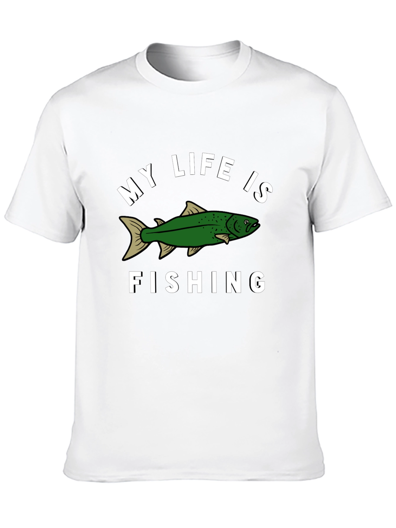 Black My Life Is Fishing Graphic Tee view 10