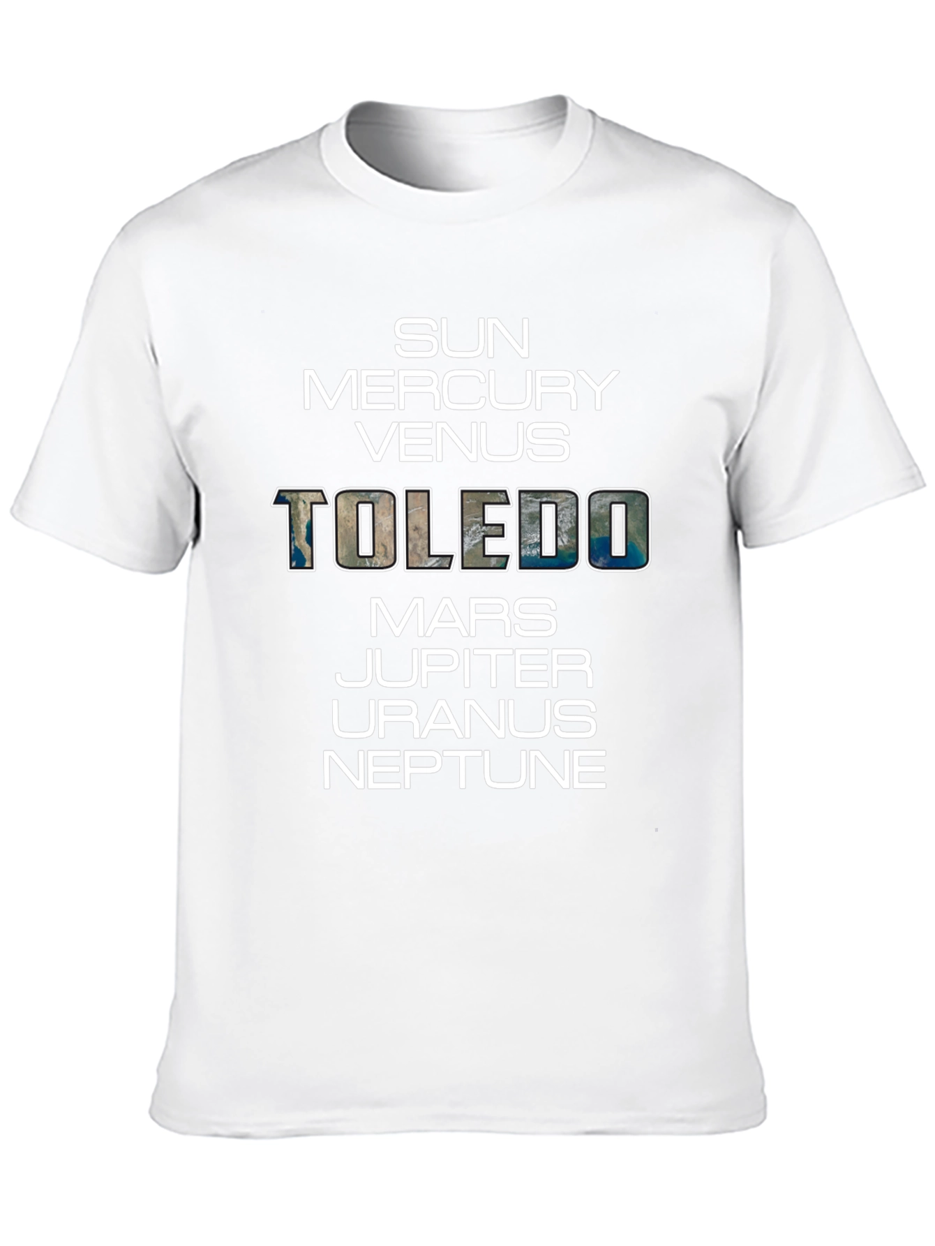 Black Planets Toledo Graphic T-Shirt - Mens Crew Neck Tee view 10