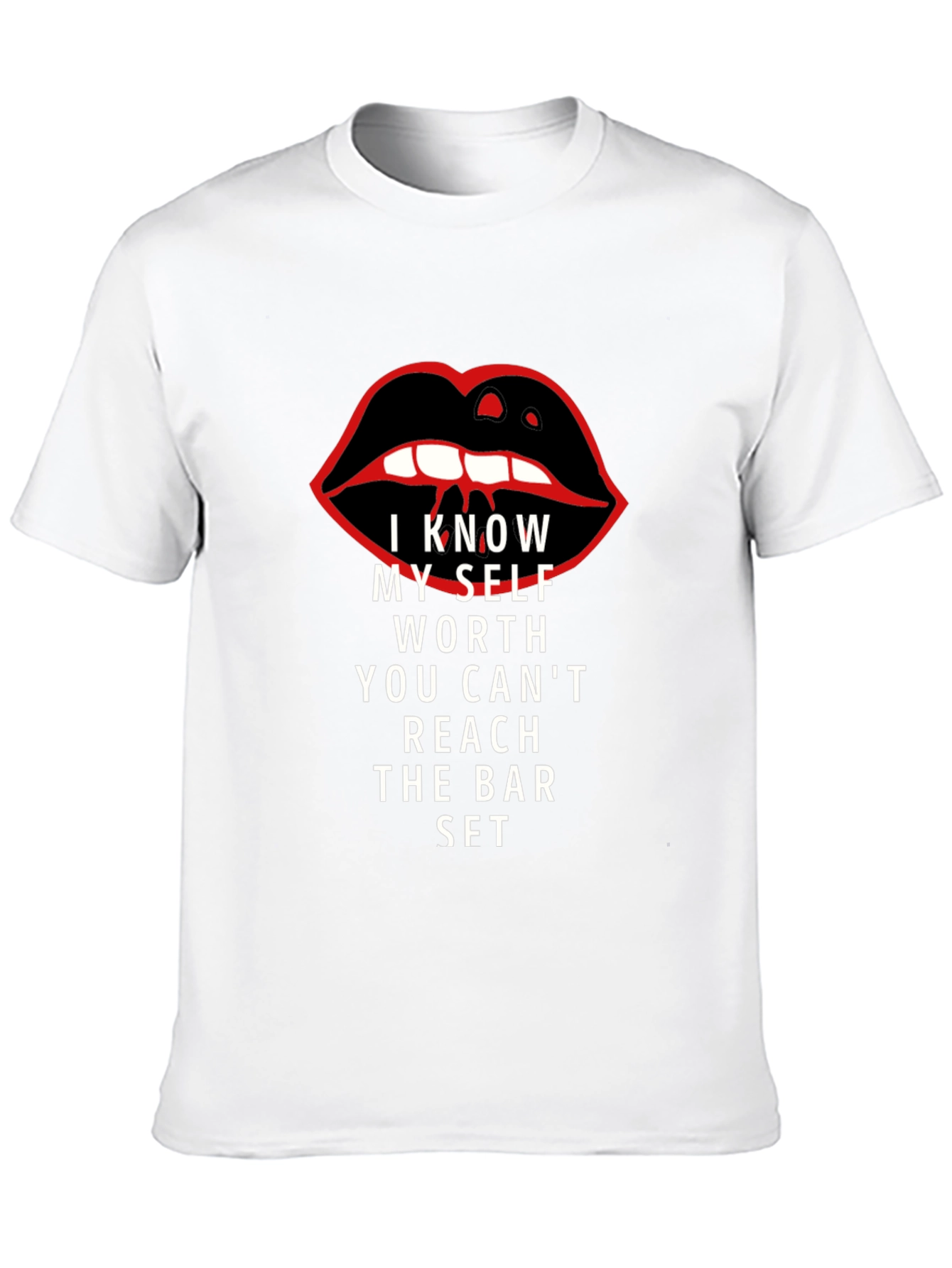 Black I Know My Self Worth Graphic Tee - Black view 10