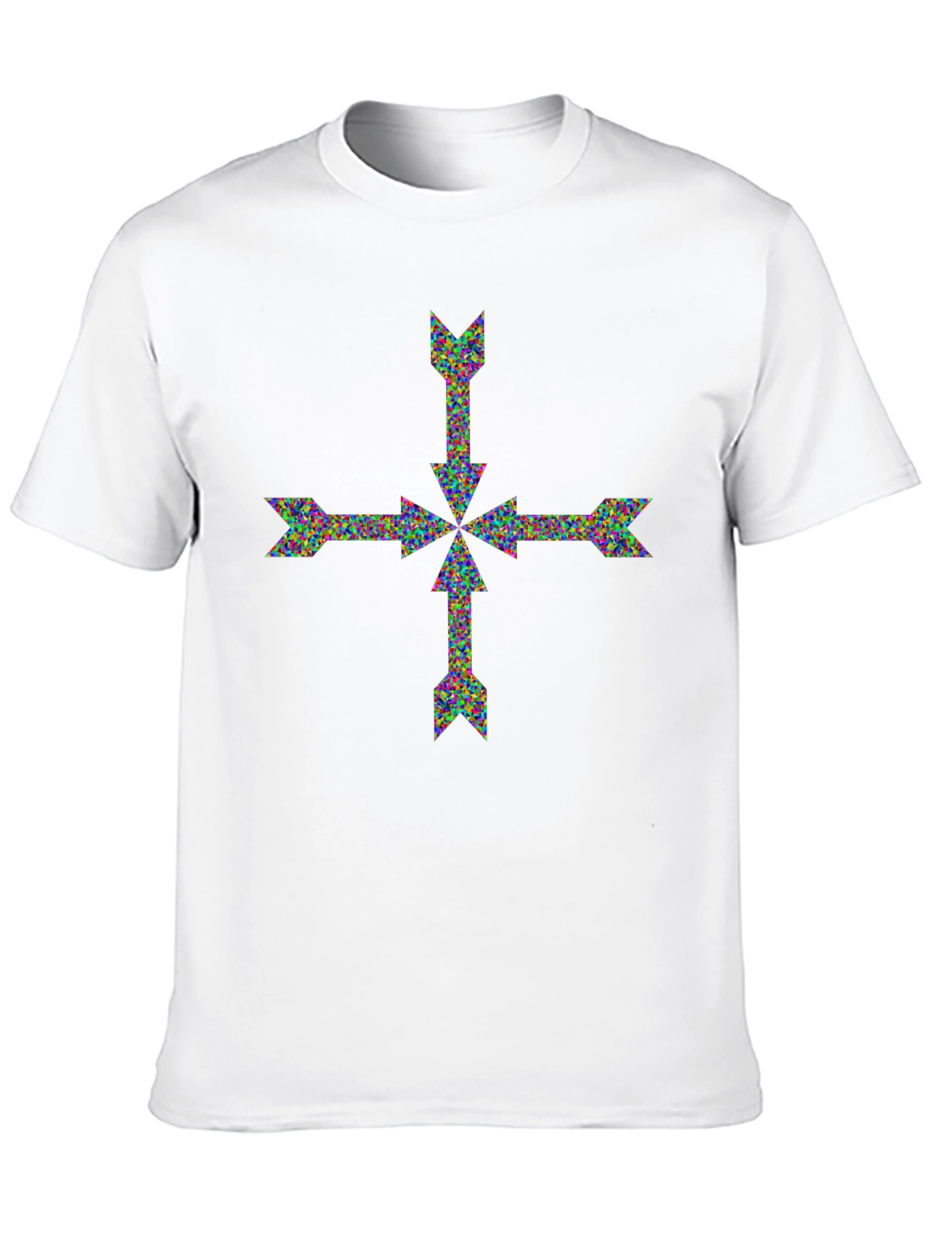 Black Arrow Cross Graphic Print T-Shirt view 10
