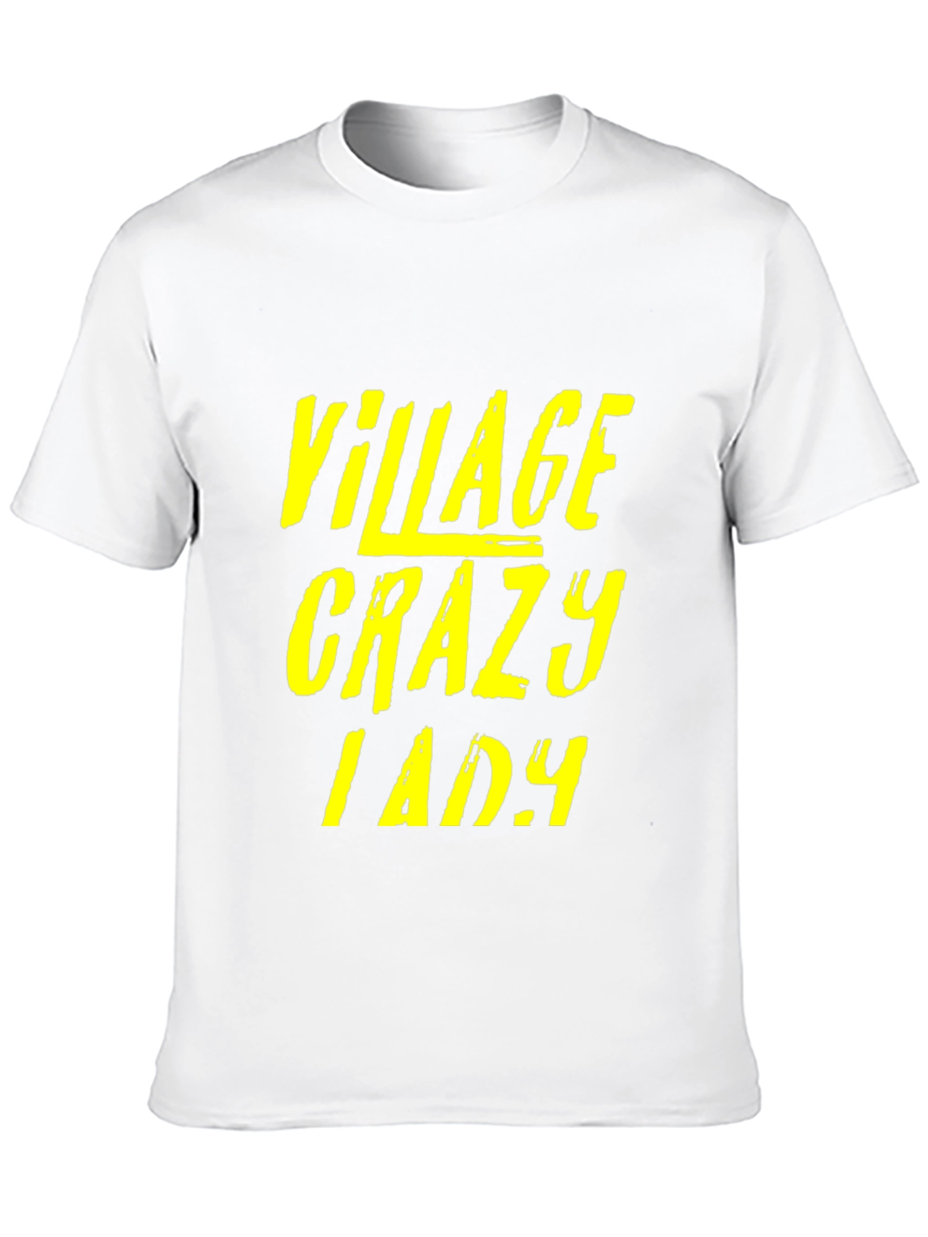Black Village Crazy Lady Graphic T-Shirt - Unisex Black Tee view 10
