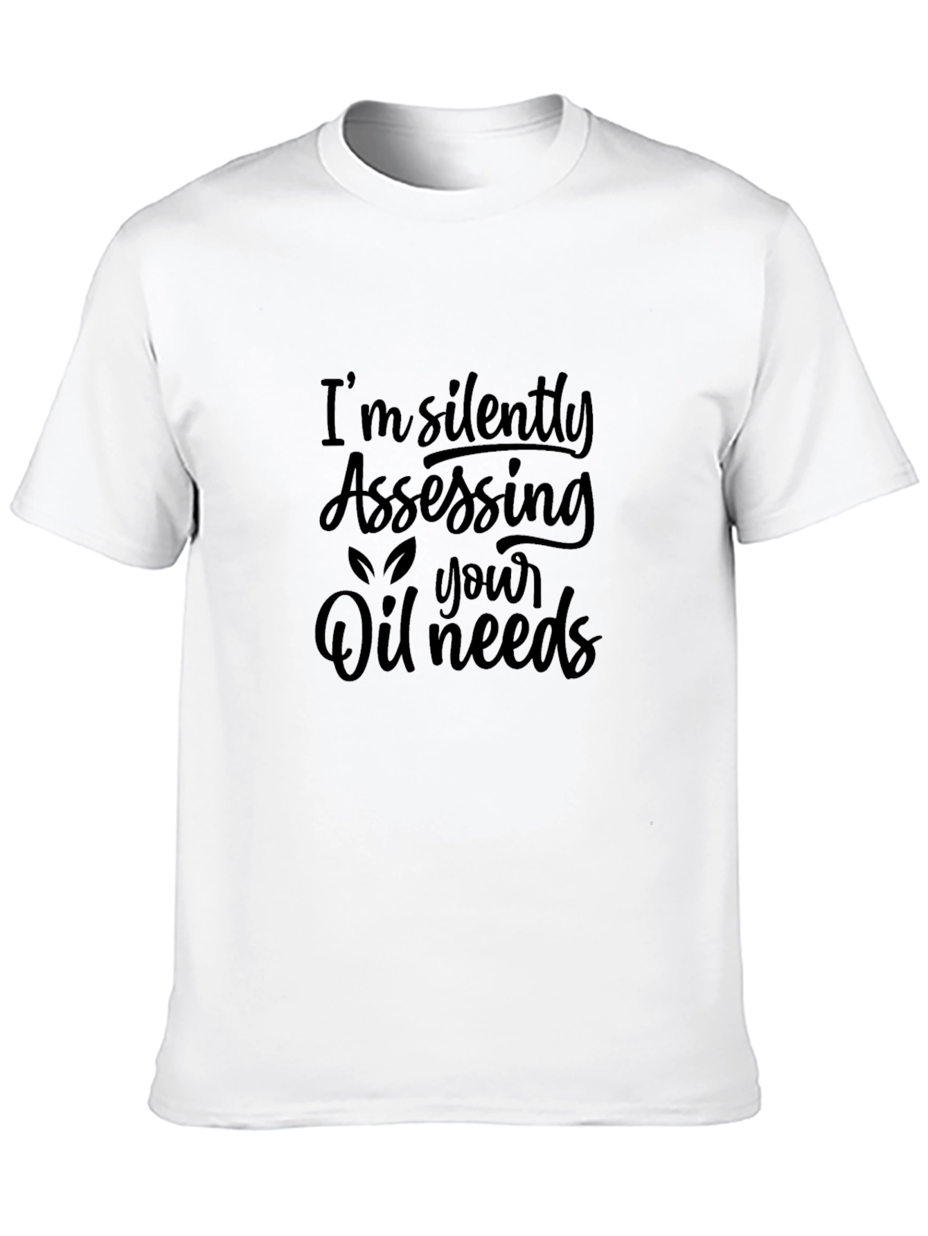 Black Silently Assessing Oil Needs Black T-Shirt view 10