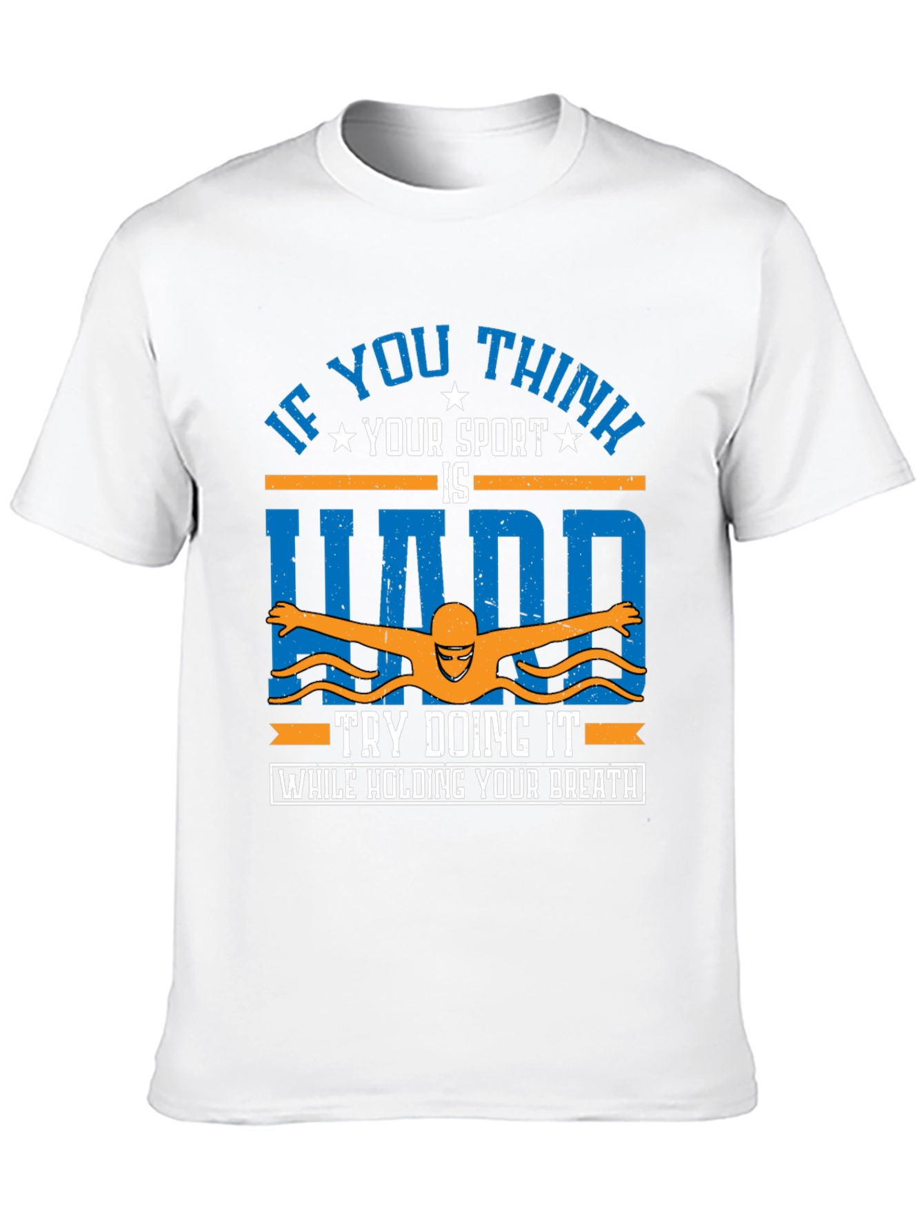 Black Funny Swimming T-Shirt - If You Think Your Sport Is Hard view 10