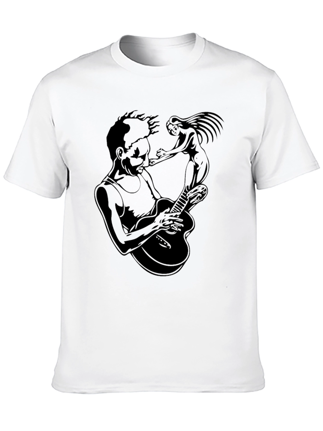 Black Guitarist & Muse Graphic Tee - Black view 10