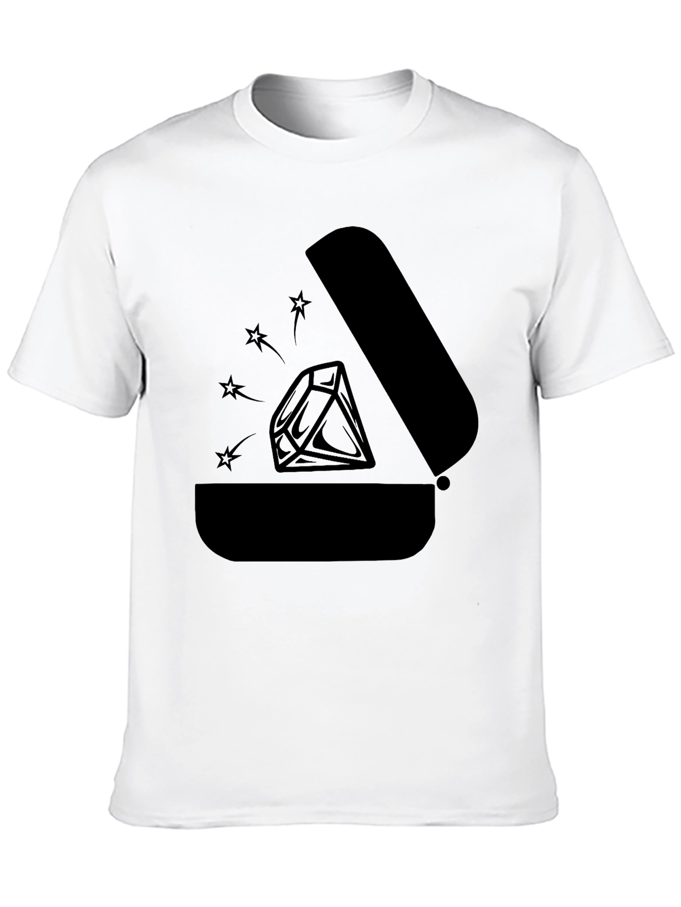 Black Diamond Ring Box Graphic Tee - Black view 10