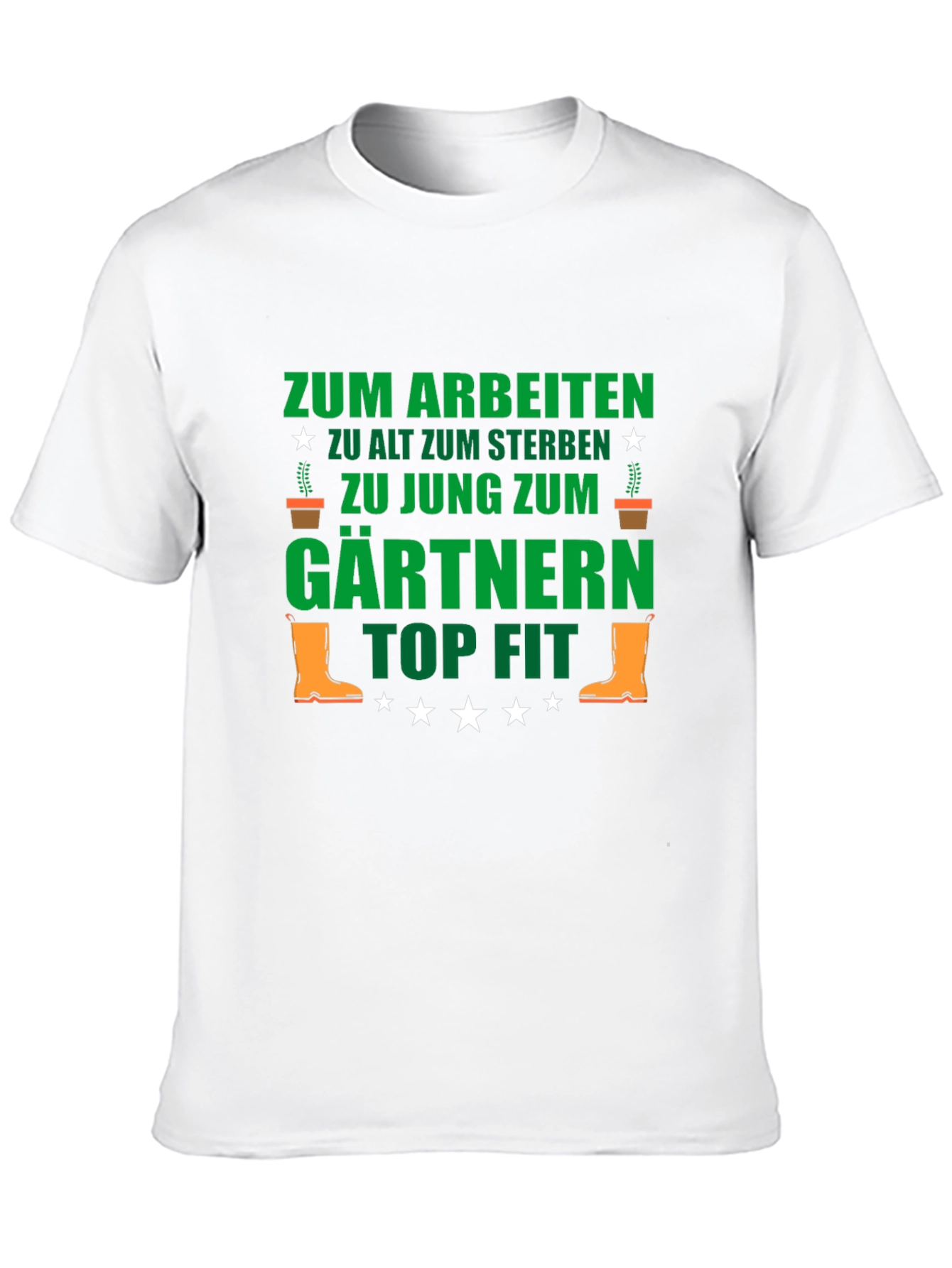 Black Gardener T-Shirt: Funny German Gardening Tee for Gardeners view 10