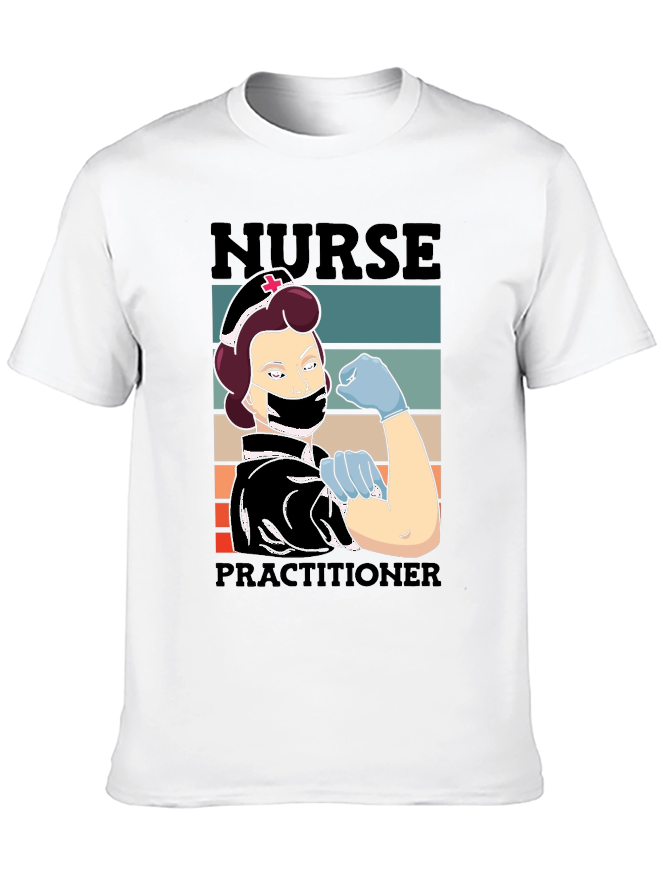Black Nurse Practitioner T-Shirt, Healthcare Hero Tee view 10