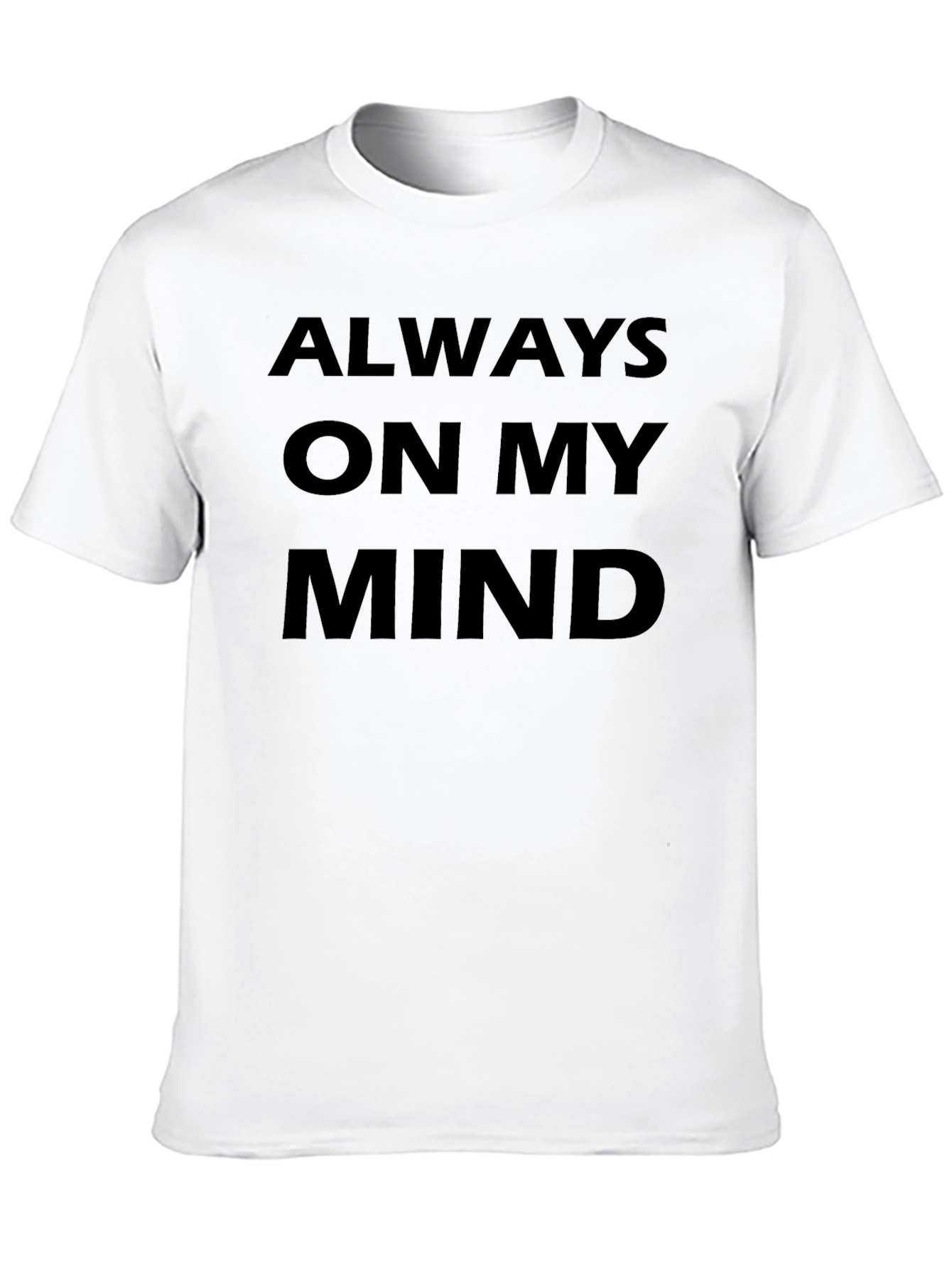 Black Always On My Mind Black Graphic Tee Shirt view 10