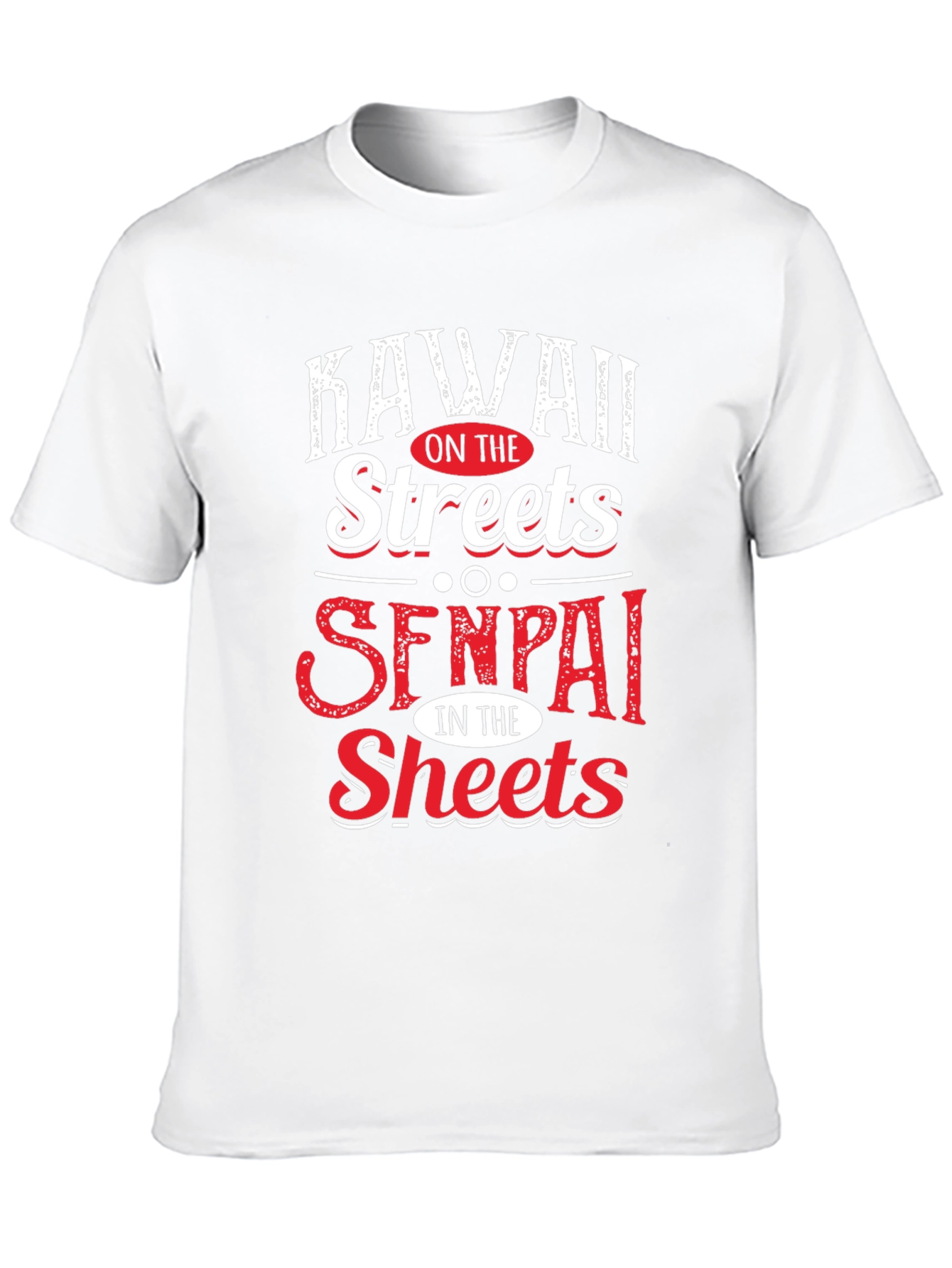 Black Kawaii on the Streets Senpai in the Sheets T-Shirt view 10