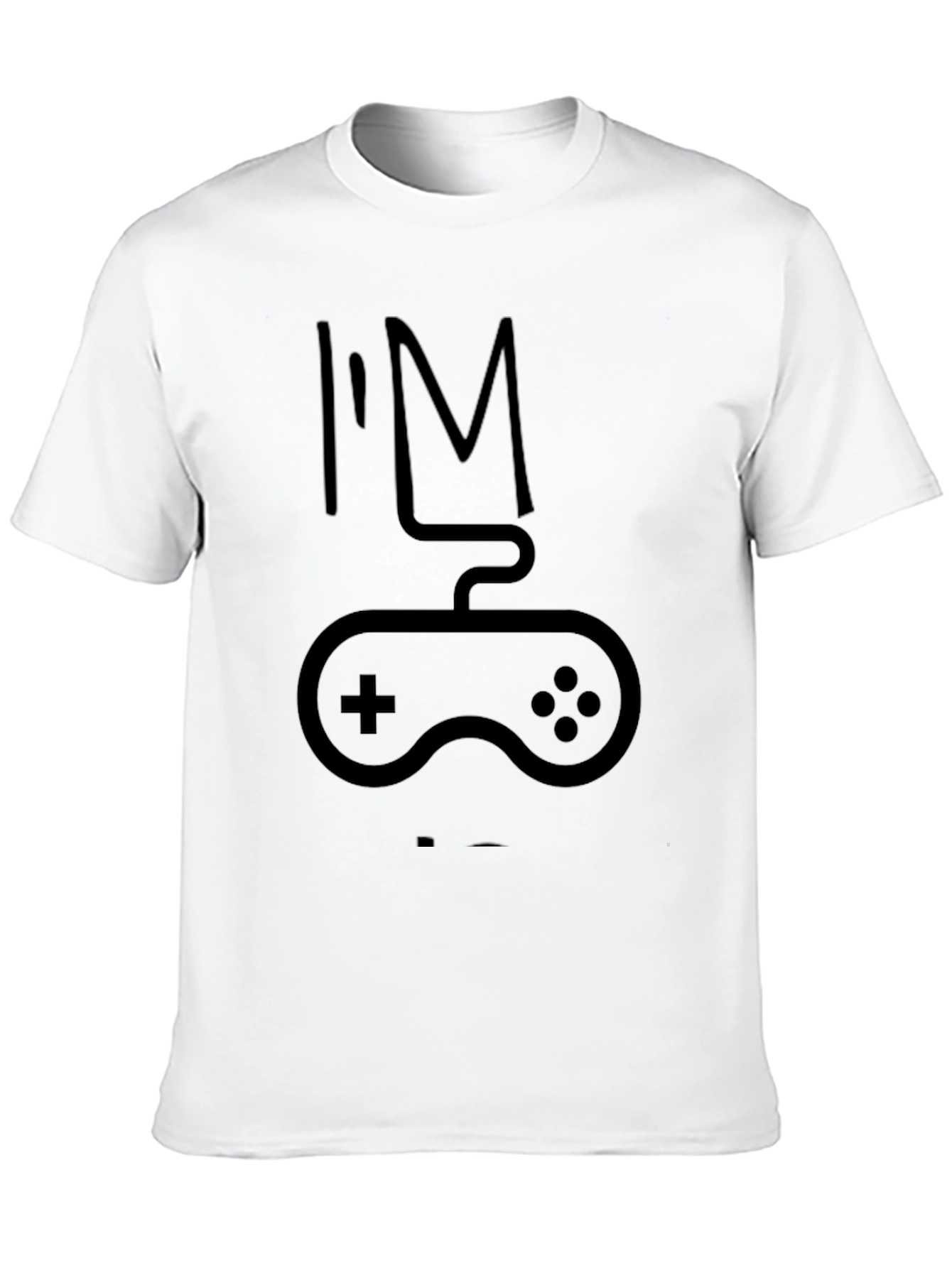 Black I'm a Gamer T-Shirt - Black Cotton Tee view 10