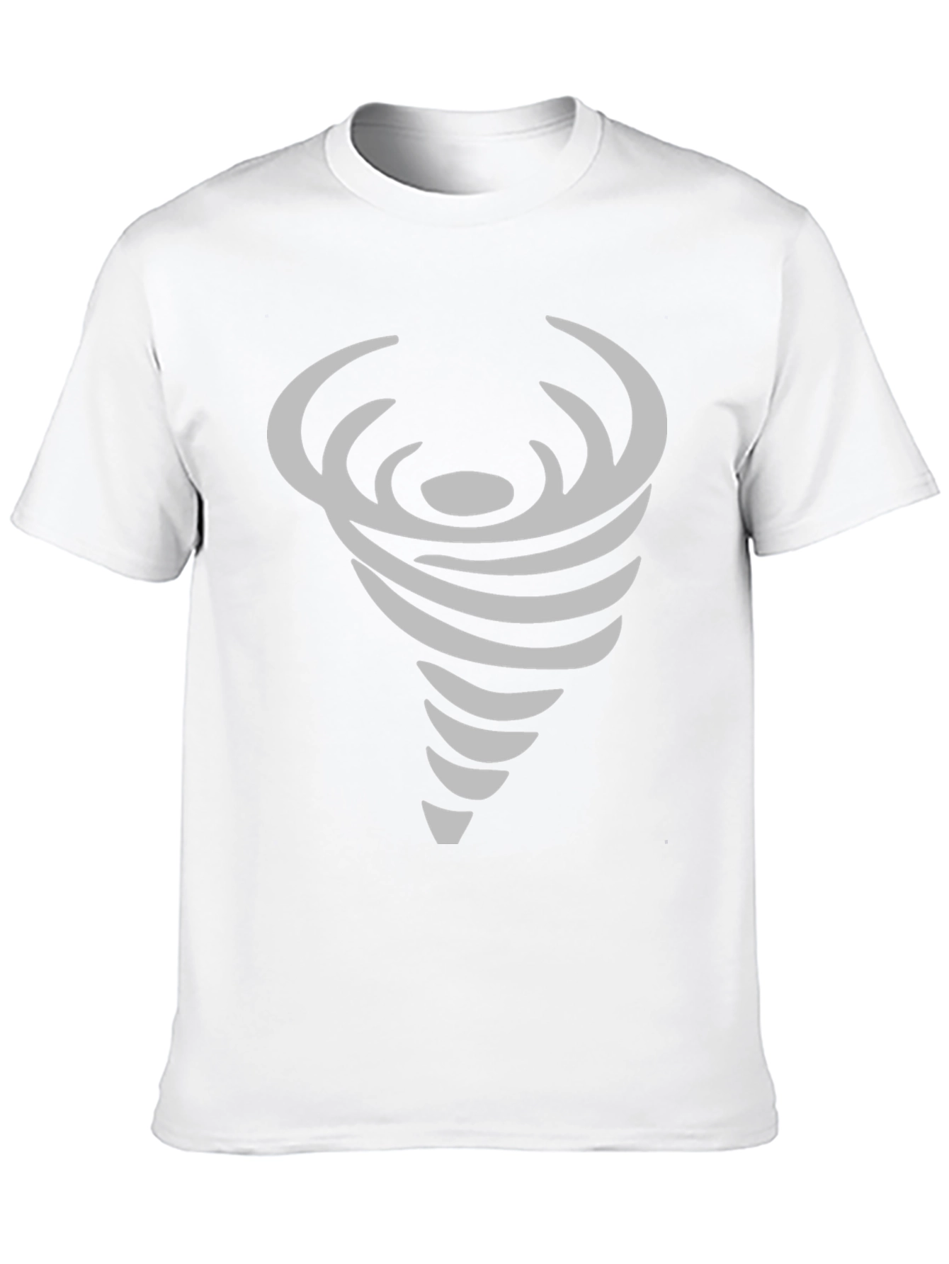 Black Abstract Tornado Graphic Print Crew Neck T-Shirt view 10